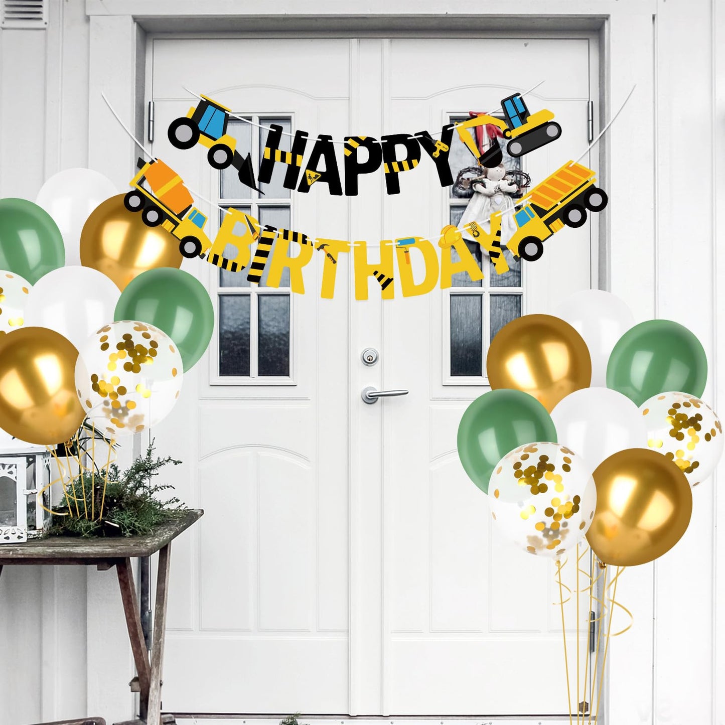 Happy Birthday Banner Construction Party Decorations Construction Birthday Party Supplies for Boys