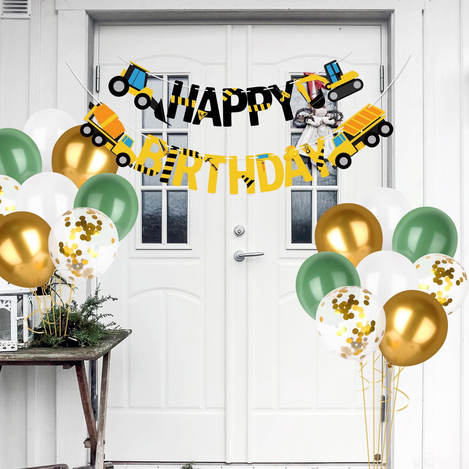 Happy Birthday Banner Construction Party Decorations Construction Birthday Party Supplies for Boys