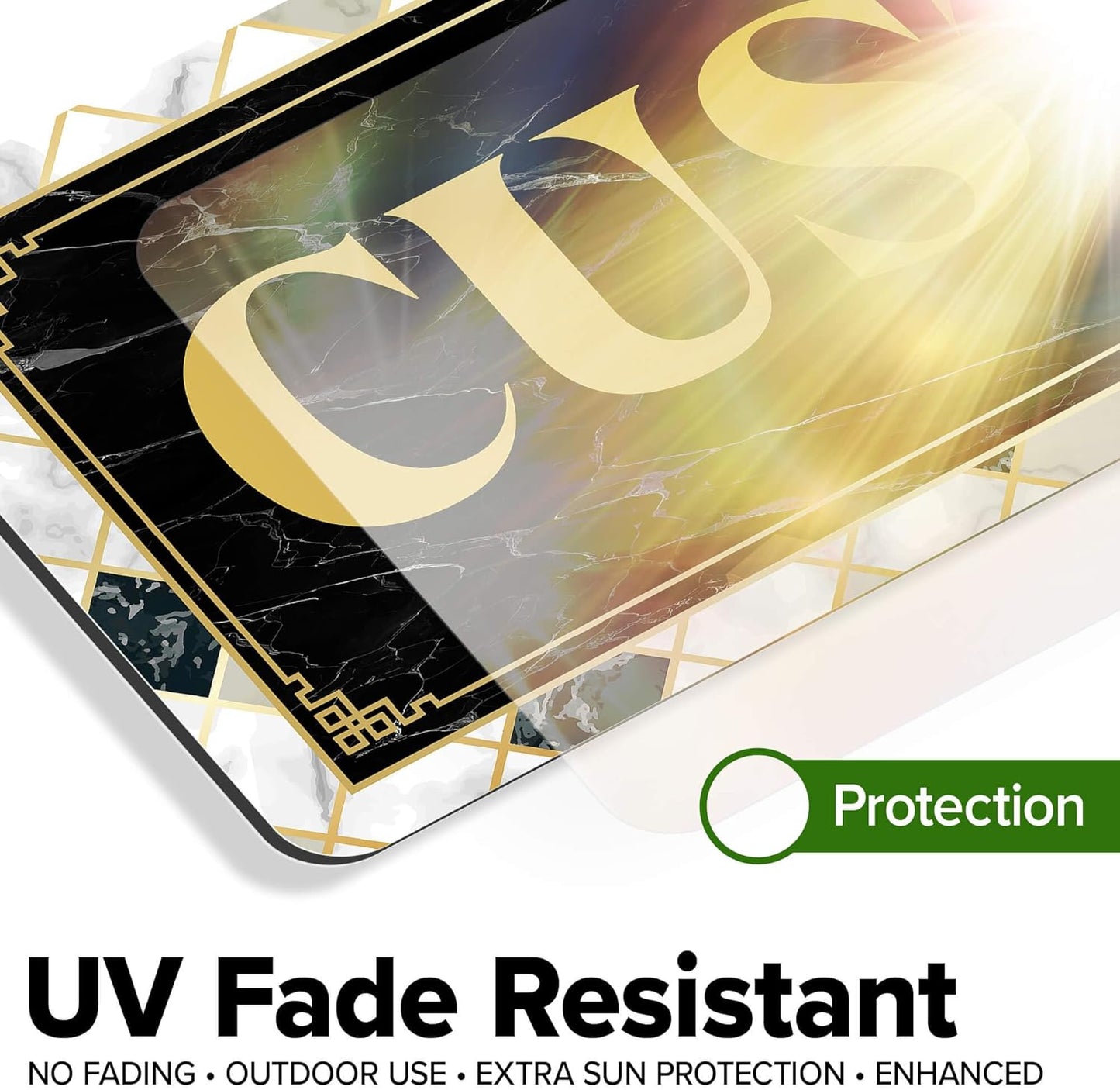 Custom Sign, Custom Street Sign, 11 Font Colors, 13 Font Styles, 4 Hole Options, 22 Sizes, 6x24 Inches, Rust Free DiBound, Fade Resistant, Made in USA by My Sign Center (Marble Tile)