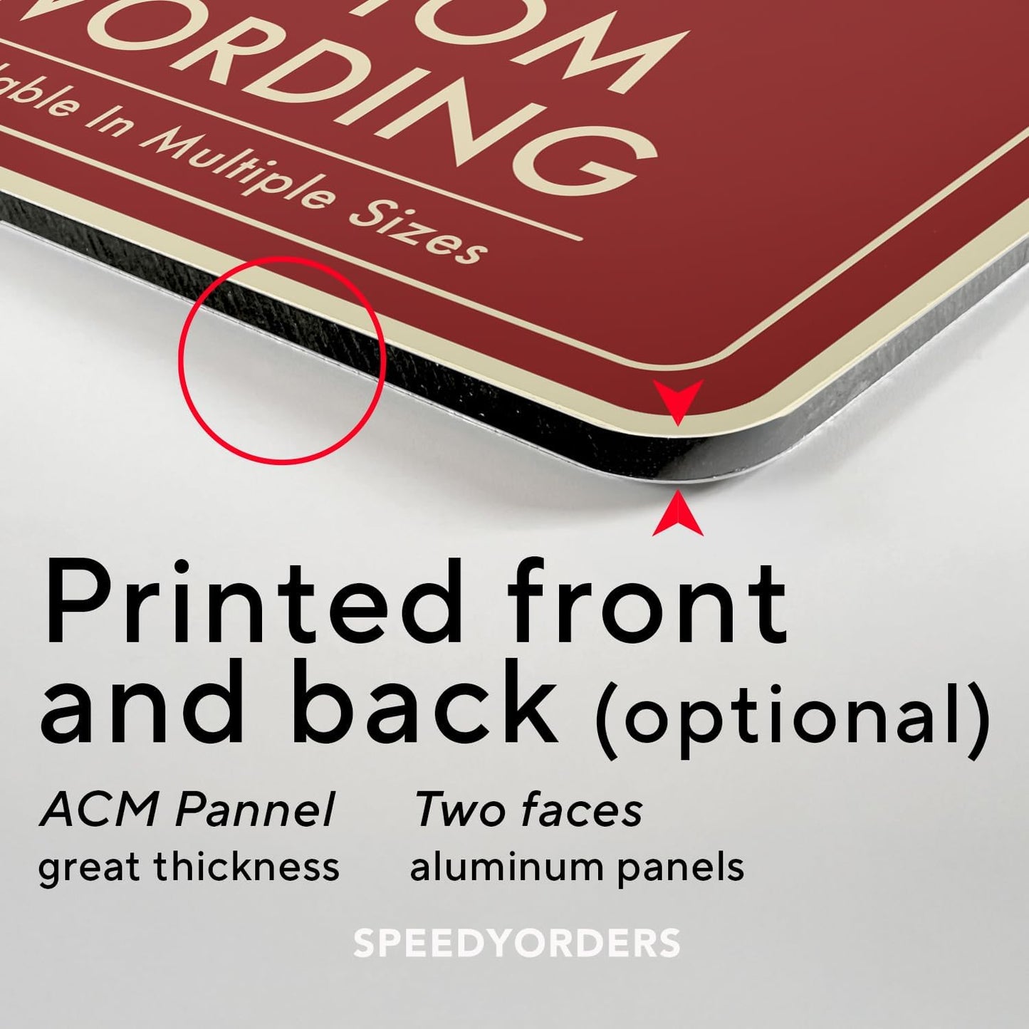 Custom Decorative Metal Sign 'Design 1 Red Brick' 14x10 In - Personalized Aluminum Driveway Sign, Waterproof, Made In USA