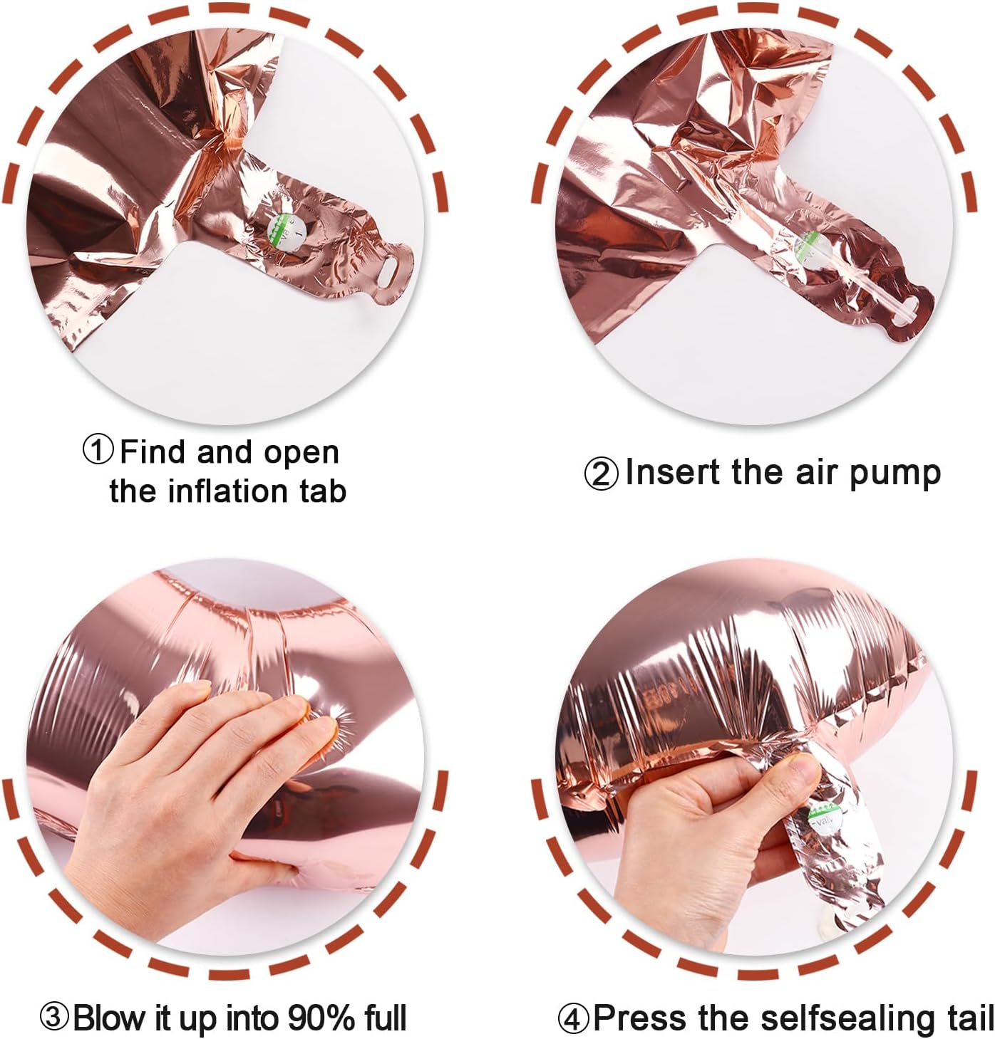 Rose Gold Helium Number Balloon 40 Inch, Giant Foil Rose Gold Number 0 Birthday Balloons, Large Numbers 10 20 30 40 50 60 70 80 90 100 2025, Party Celebration Supplies Decorations