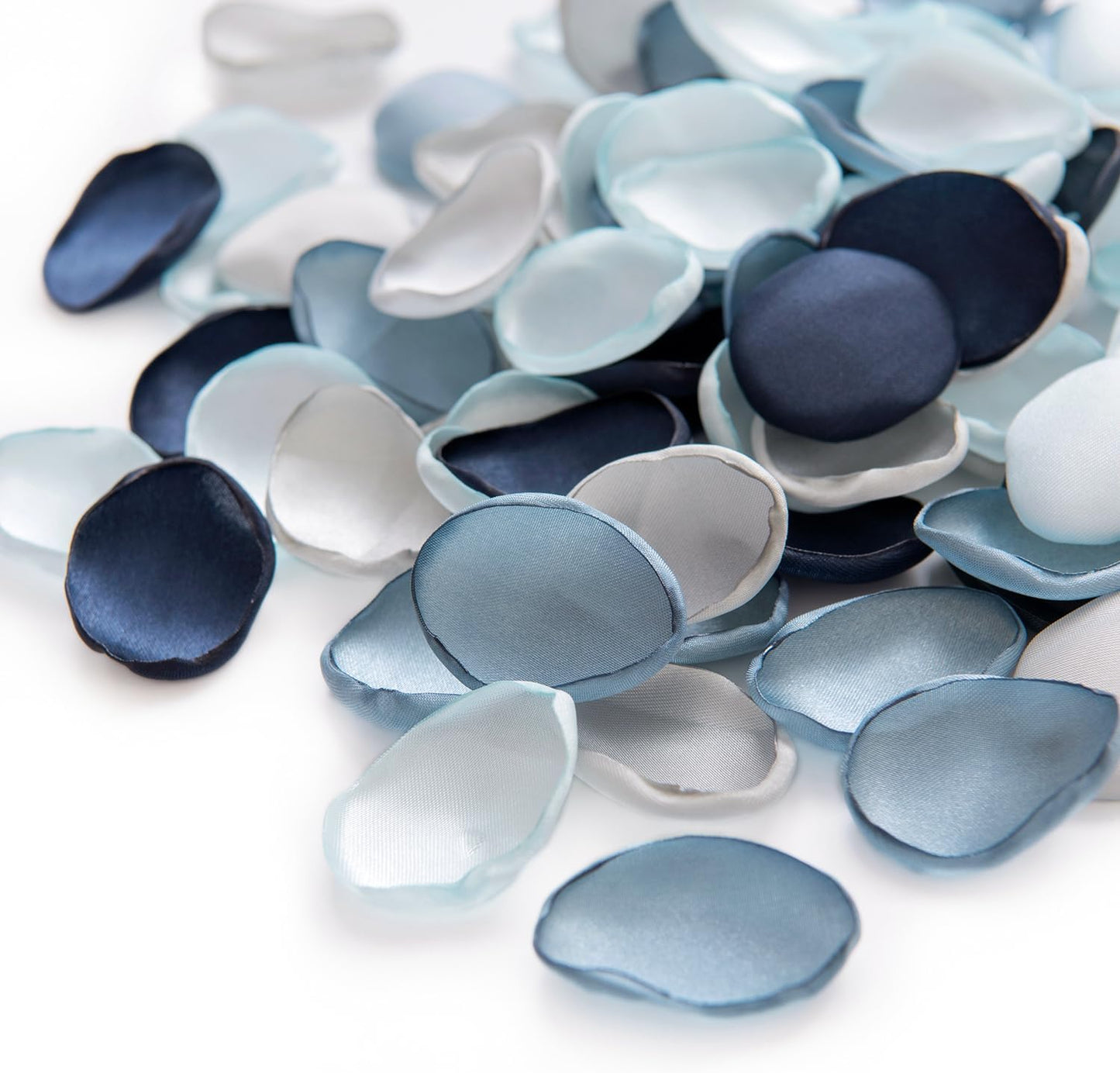 Ling's moment Rose Petals, Silk Flower Petals for Wedding/Aisle/Flower Girl Baskets/Table Centerpiece Décor,etc.Dusty Blue Navy 400pcs