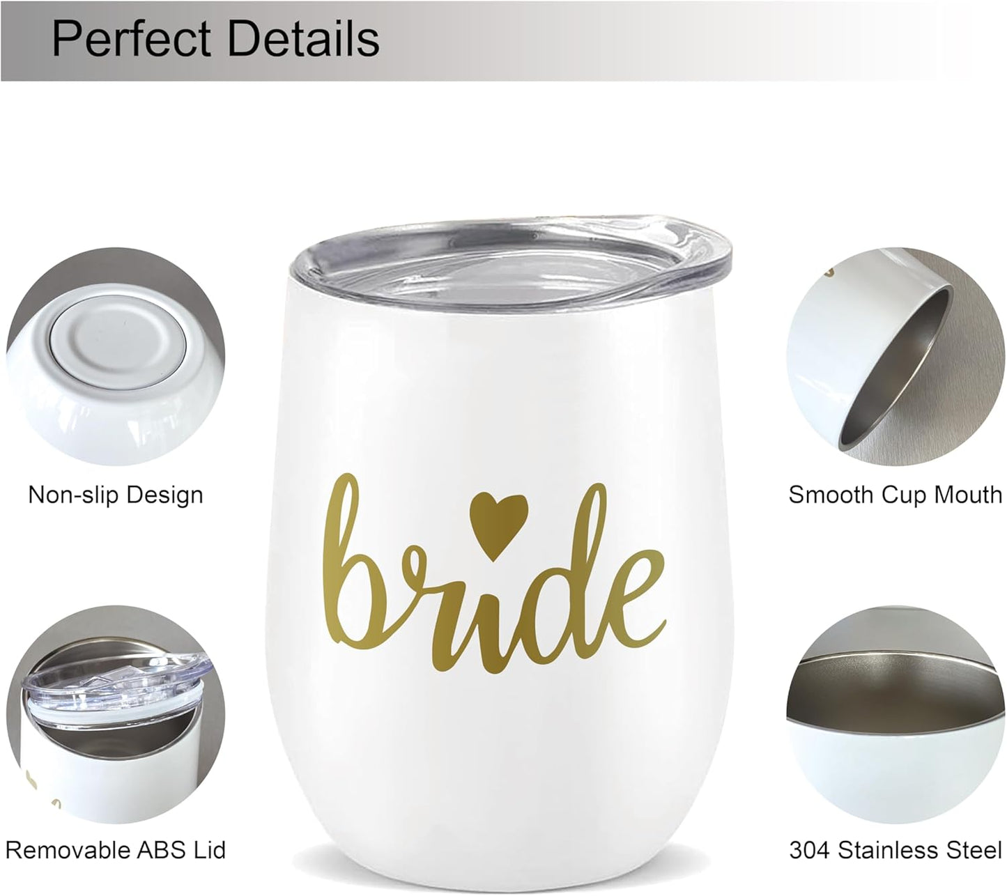 Bride Squad Bachelorette Party Cups 10 Pcs Team Bride Cups Bridesmaid Gifts Tumblers 12 Oz Insulated Cups with Lid and Straw(Pink)