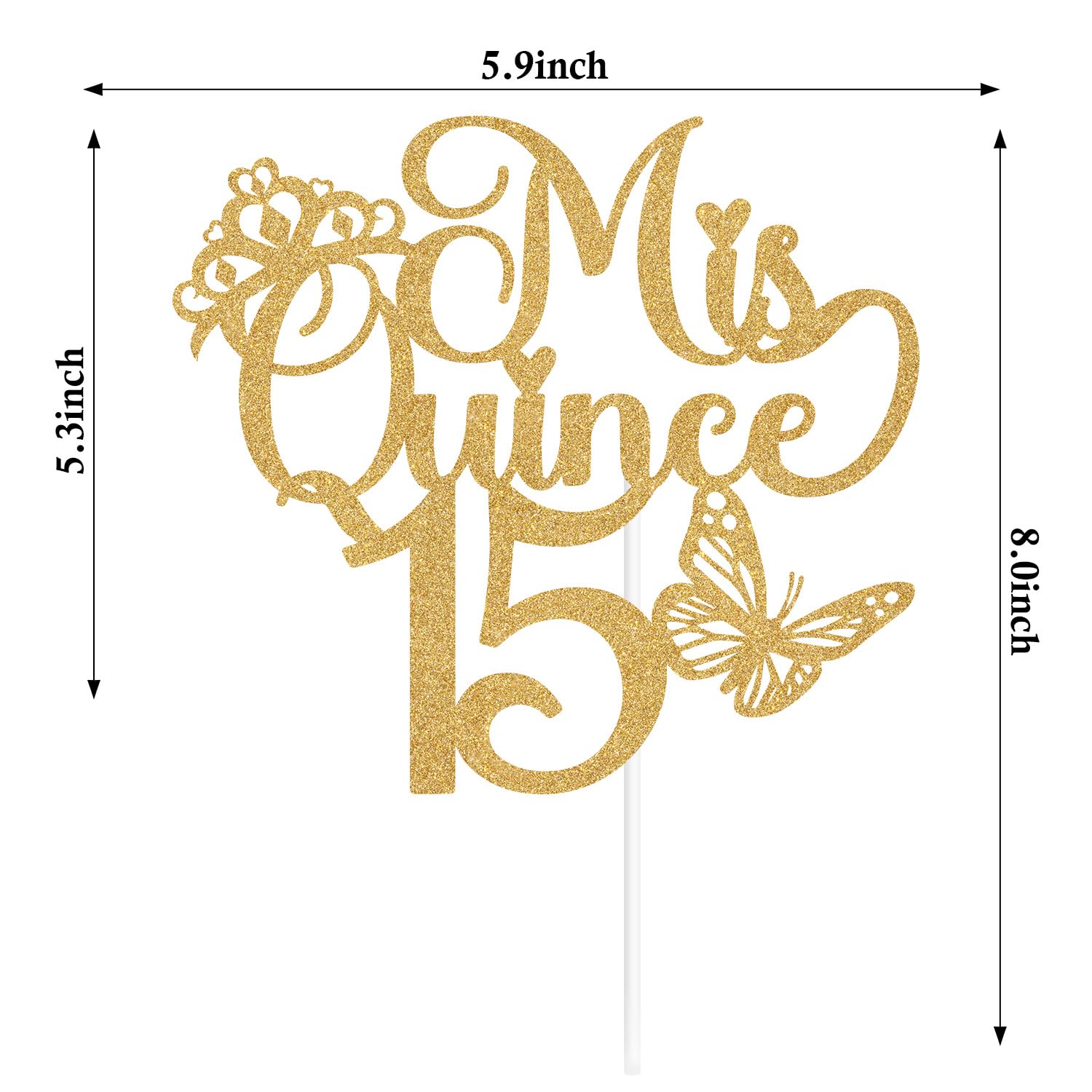 Mis Quince 15 Cake Topper, Mis Años 15, Feliz 15 Años, Cheers to 15 Years, Happy 15th Birthday