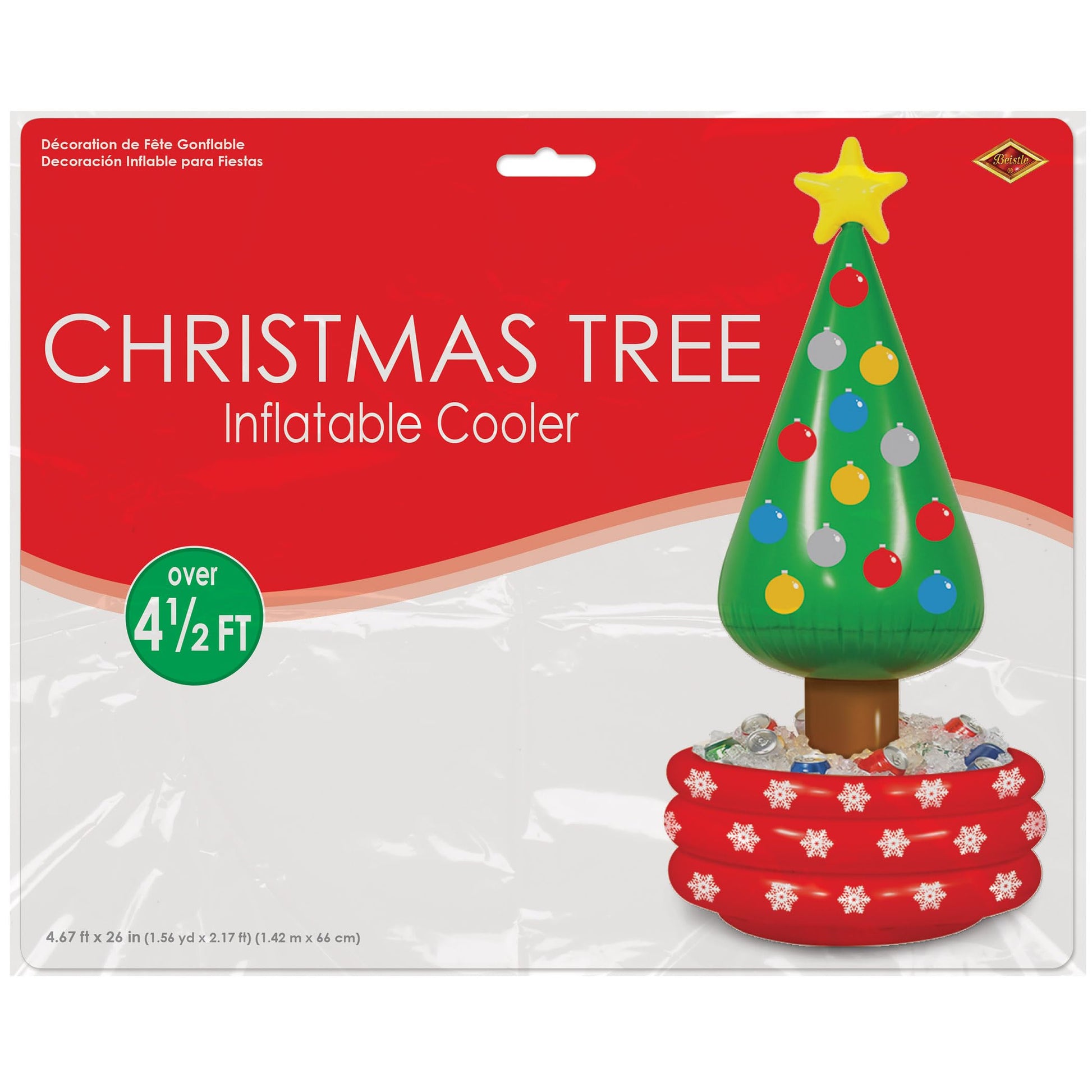 Beistle Inflatable Novelty Christmas Tree Drink Beverage Cooler for Office Holiday Winter Party