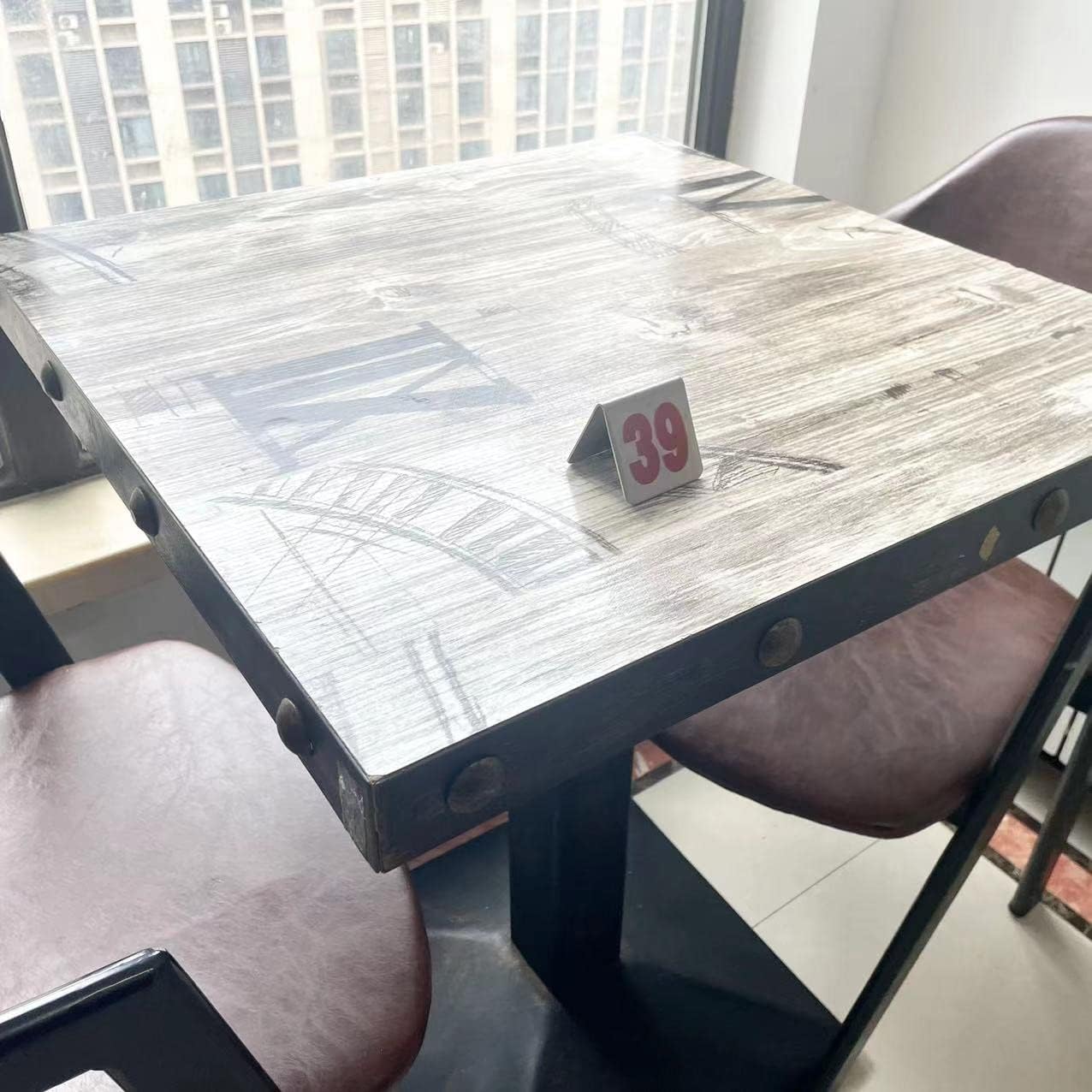 10 Pcs Metal Place Cards Stackable Tent Style Table Numbers，Place Card Holders for Celebration Wedding Party Restaurants Cafes Bars Gatherings meeting Room Board Game Serial (Small 31-40, Red)