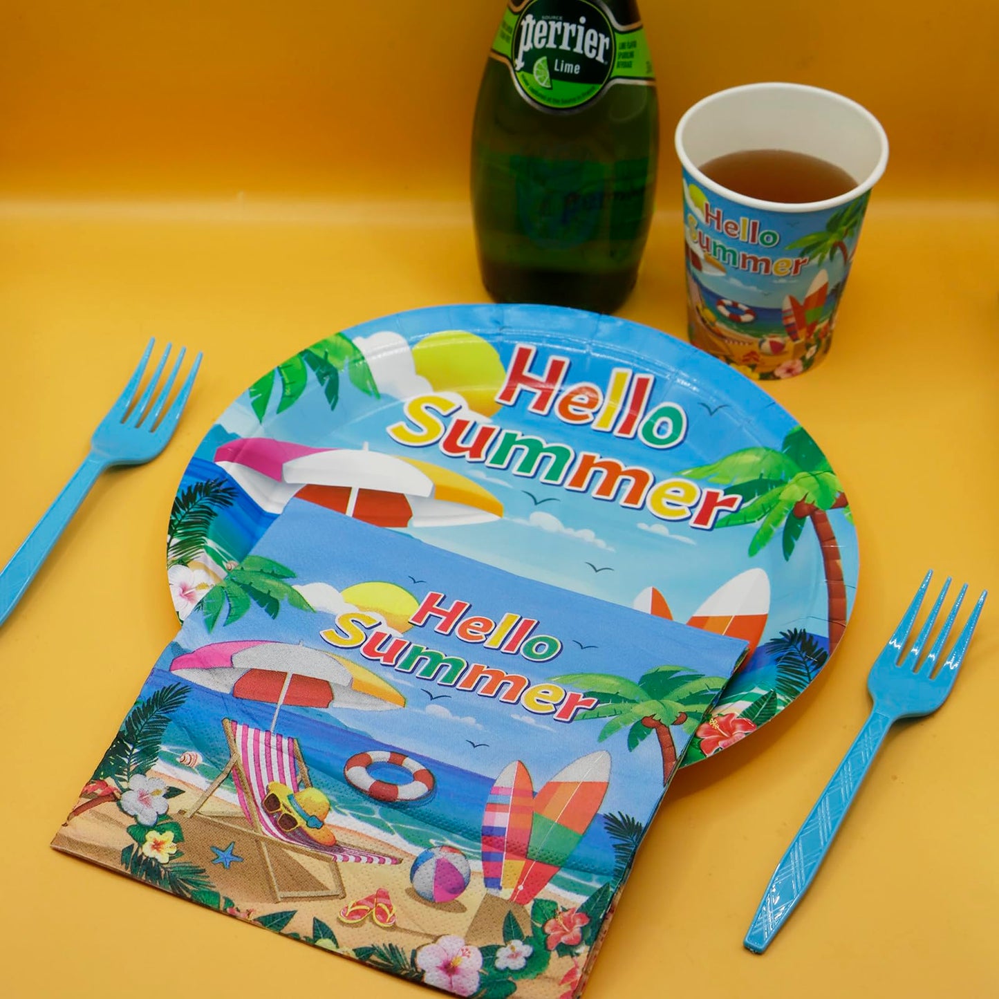 Decodinli 50 PCS Summer Beach Party Paper Napkins, Beach themed Disposable Napkins, Beach Birthday
