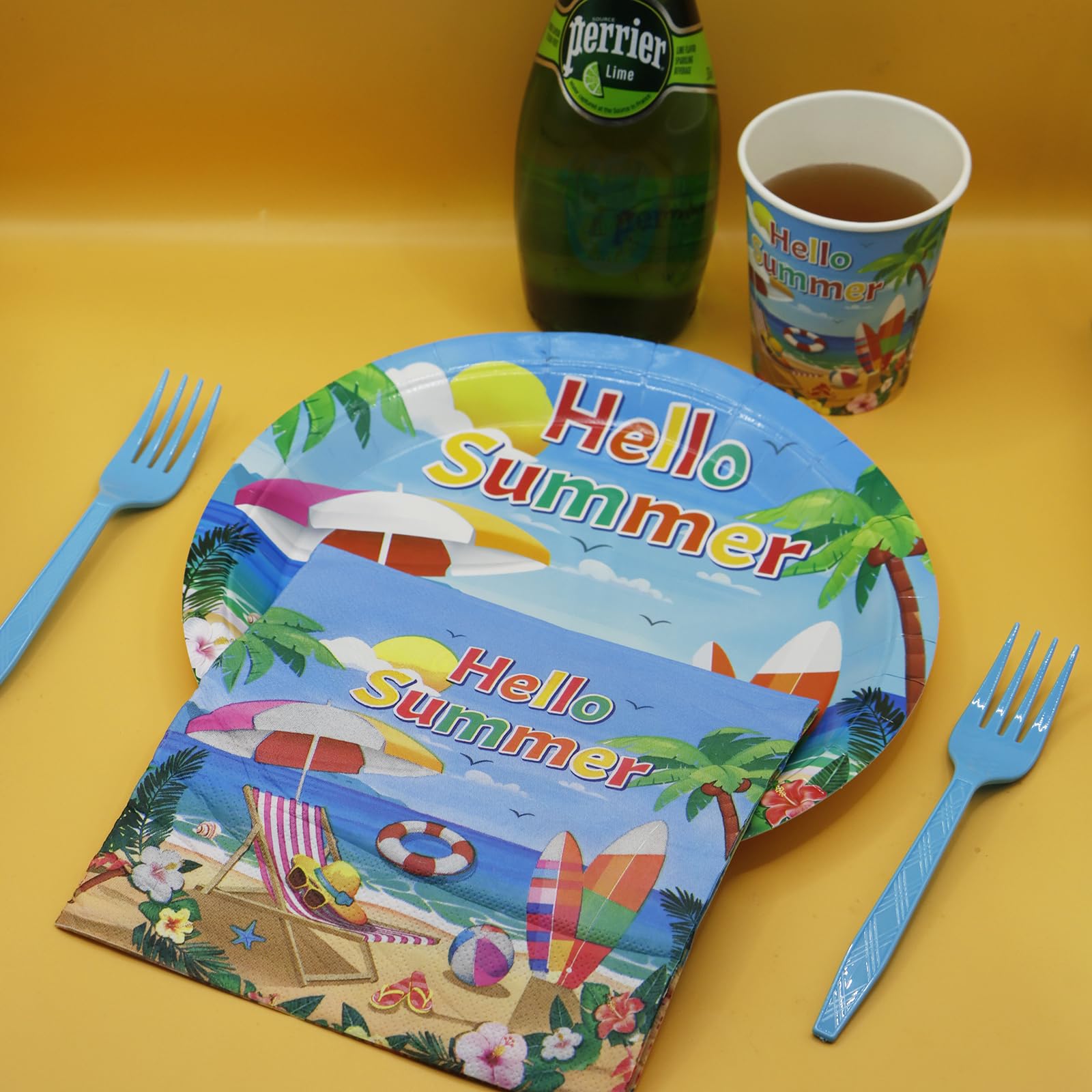 Decodinli 50 PCS Summer Beach Party Paper Napkins, Beach themed Disposable Napkins, Beach Birthday