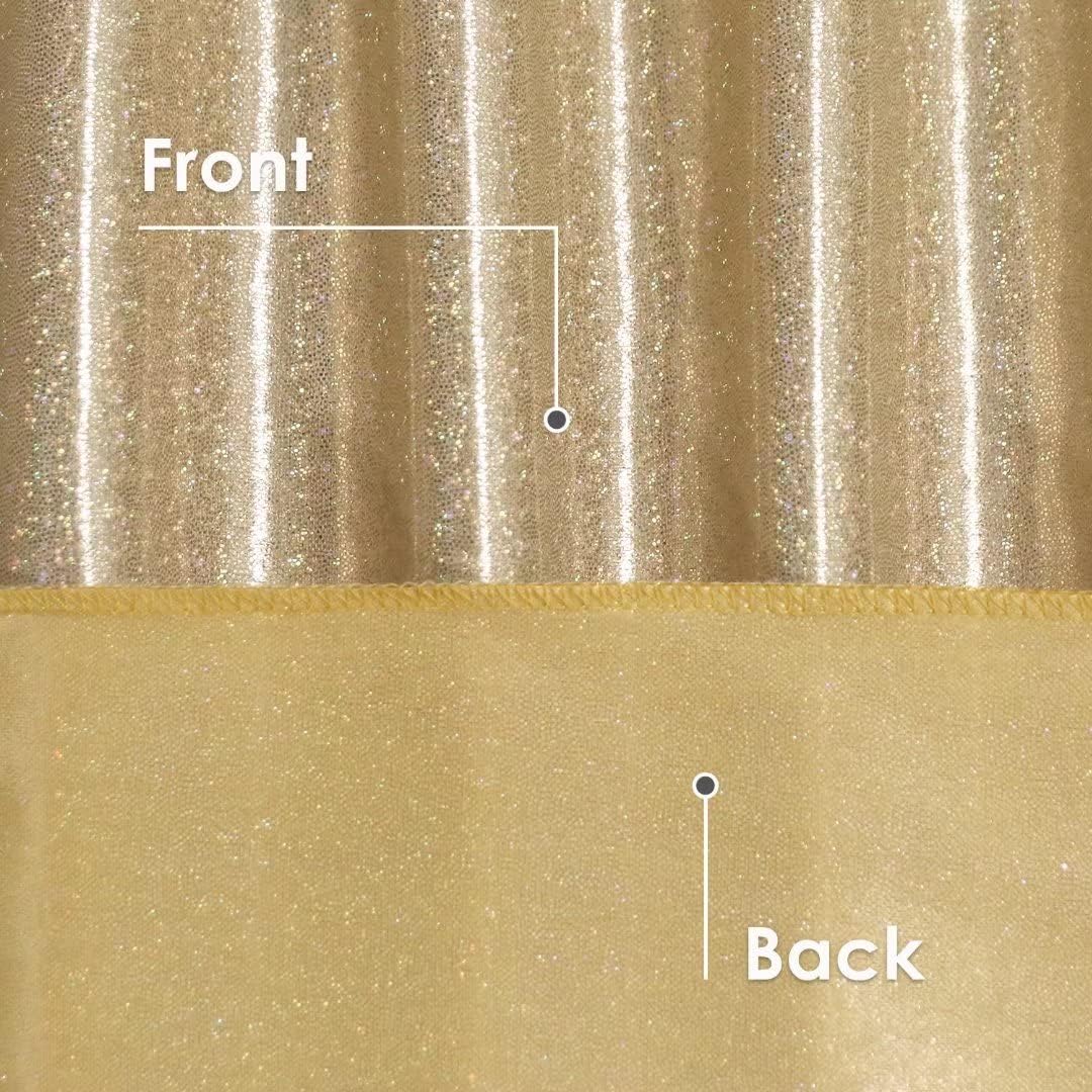 Fitable Sequin Tablecloth for Parties 90x132 Inch - Sparkle Glitter Table Cloth Laser Rectangle Overlay for Wedding Baby Shower Ceremony Birthday Holiday Banquet Decor, Khaki