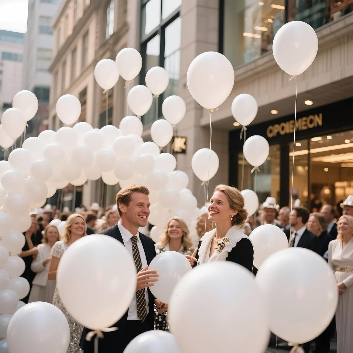 KAWKALSH White Balloon 12 Inch, 110pcs Latex Party Balloons Helium Bright Color for Birthday Baby Shower Wedding Party Supplies Arch Garland Decoration