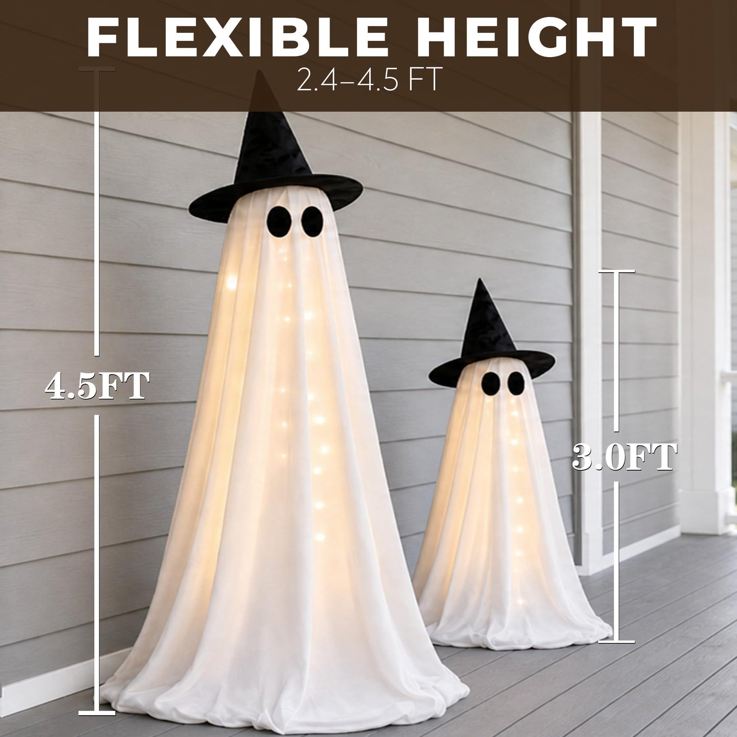 Halloween Decorations Indoor 2 Pack Light Up Ghosts
