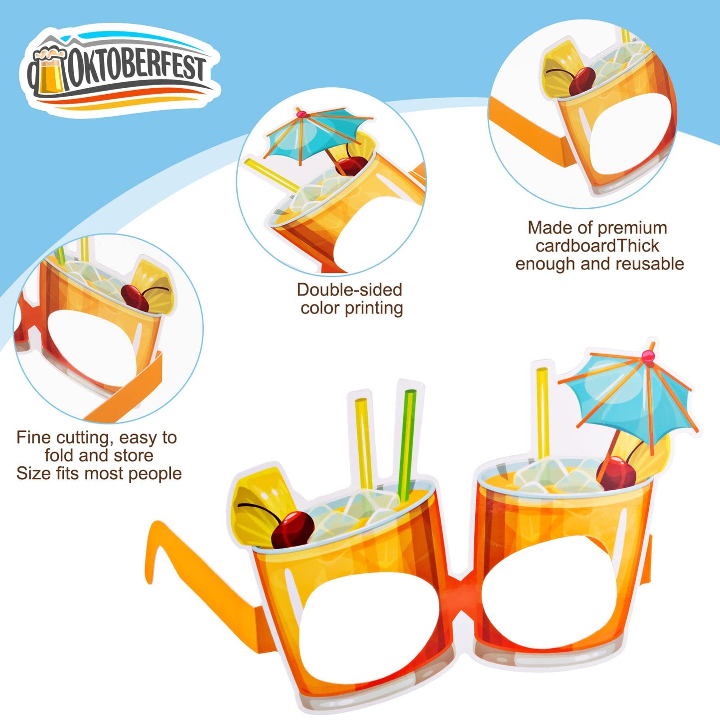 Vinsot 32 Pcs Beach Pool Party Sunglasses Hawaiian Glasses Luau Party Favor