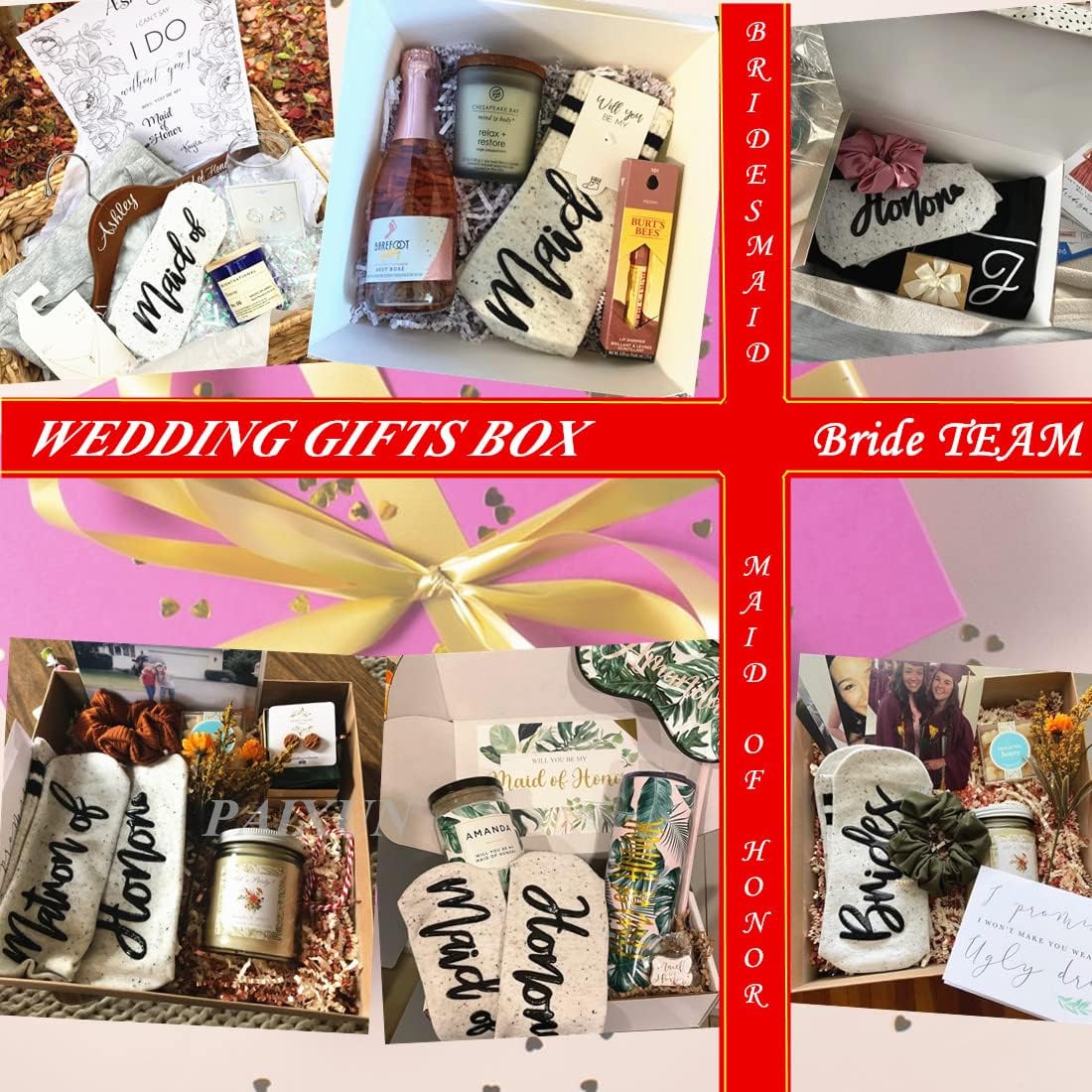 Bridesmaid Gifts For Women Wedding Gifts Proposal Set Bachelorette Party Favors Decorations Bride Socks…