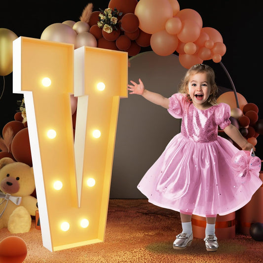 imprsv 3FT Block Marquee Letters, Light Up Letters for Birthday, Baby Shower, Wedding & Engagement Parties