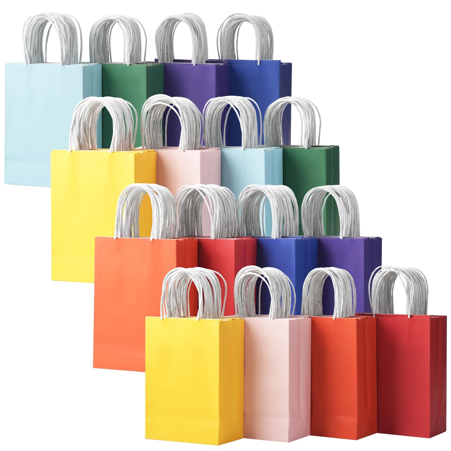 32 Pack Paper Gift Bags with Handles, 5.8"×3.2"×8.25" Party Favor Bags, Gift Bags, Small Gift Bags