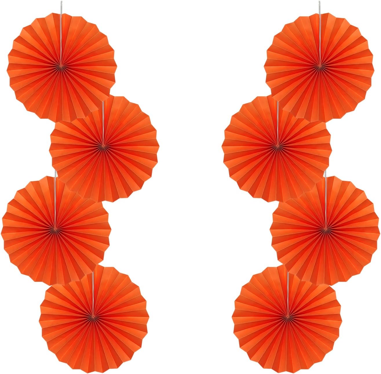 Orange Birthday Party Decorations,DIY Orange Paper Fans Hanging Decoration,12in Halloween Paper Fans,Halloween Decor,Fox Birthday Decorations Events Accessories 30 Color DIY Set (Orange)