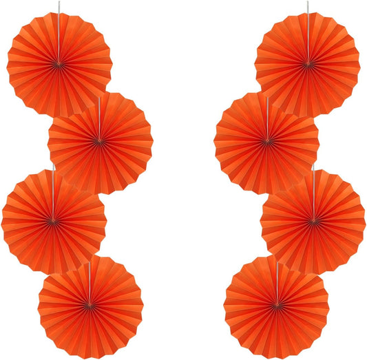 Orange Birthday Party Decorations,DIY Orange Paper Fans Hanging Decoration,12in Halloween Paper Fans,Halloween Decor,Fox Birthday Decorations Events Accessories 30 Color DIY Set (Orange)