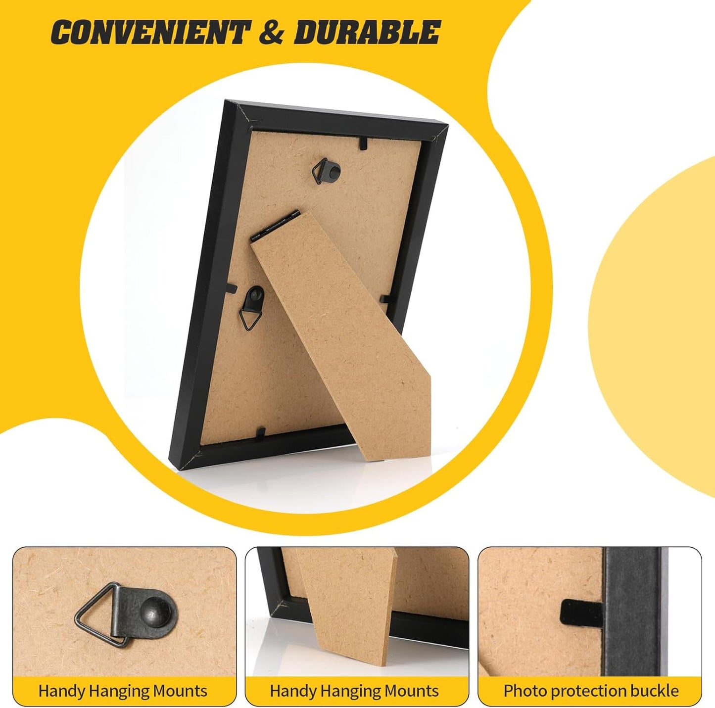 Set of 60 Picture Frame Bulk Photo Frames Wall Mounting Simple Photo Frames Multi Picture Frames for Wall or Tabletop, 4X6 Inch Black