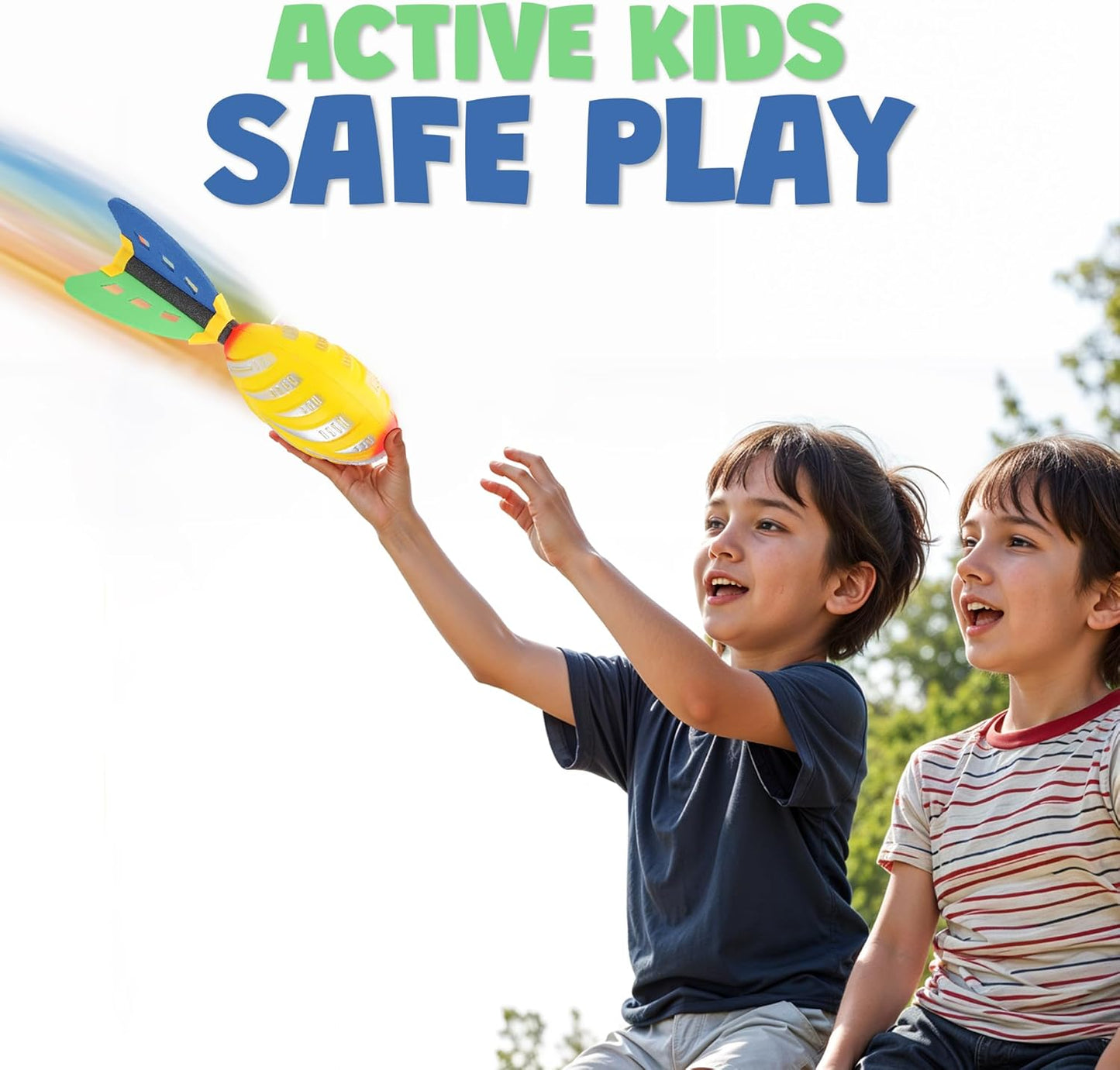 12 Pack Flying Foam Foam Missile Footballs with Tails, Sports Aero Pocket Flyers Toys for Kids Outdoor Backyard Activities, Games, Party Favors (9 Inches)