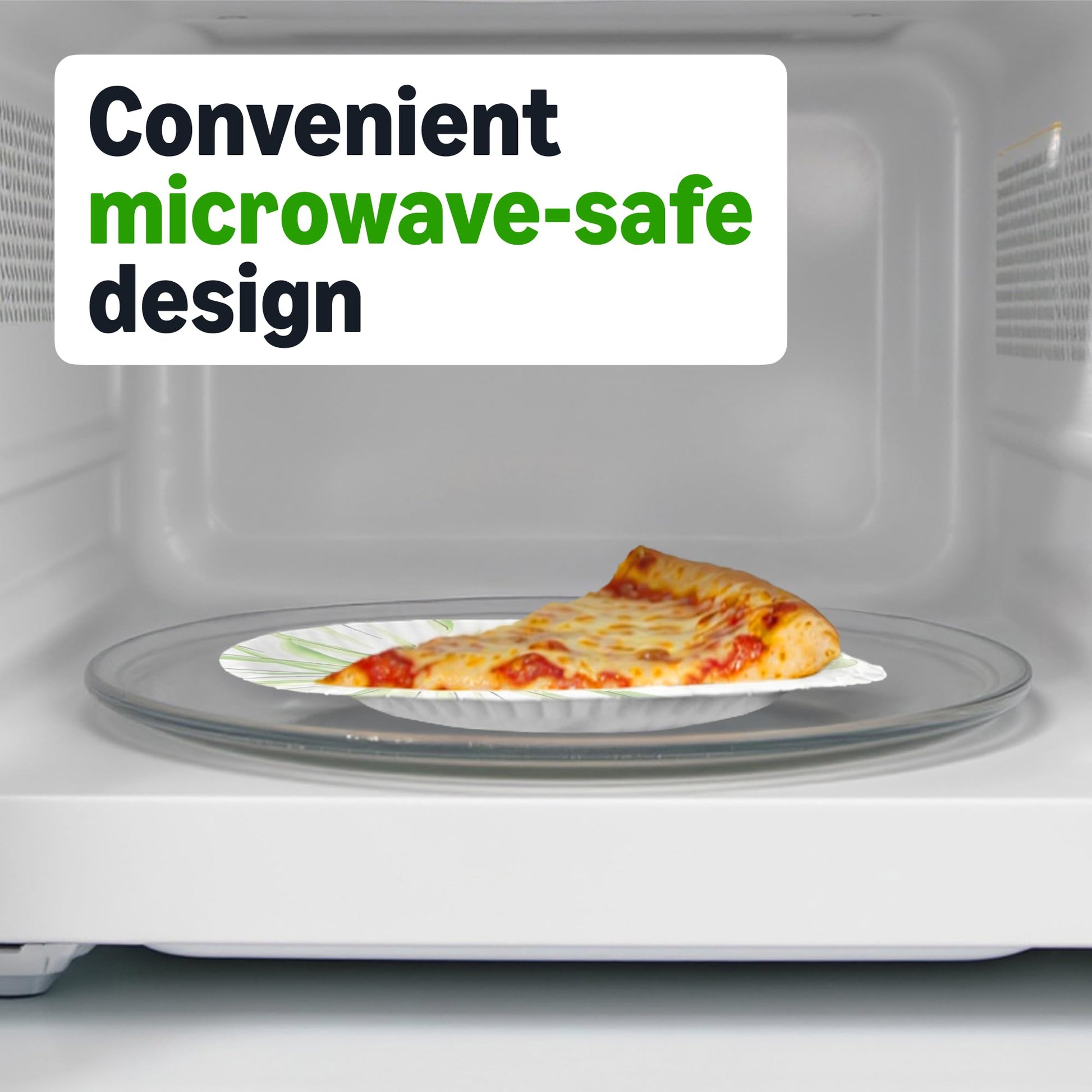 Amazon Basics Everyday Disposable Paper Plates, 8.62 Inch, Microwave-Safe, Cut Resistant
