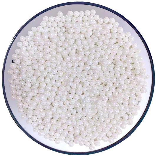Sentovac 4mm White Pearl Sprinkles Edible Cake Decorating Sugar Candy Cookie Cake Cupcake Topper Ice Cream Baking Decorations Halloween Christmas Valentines Wedding Supplies