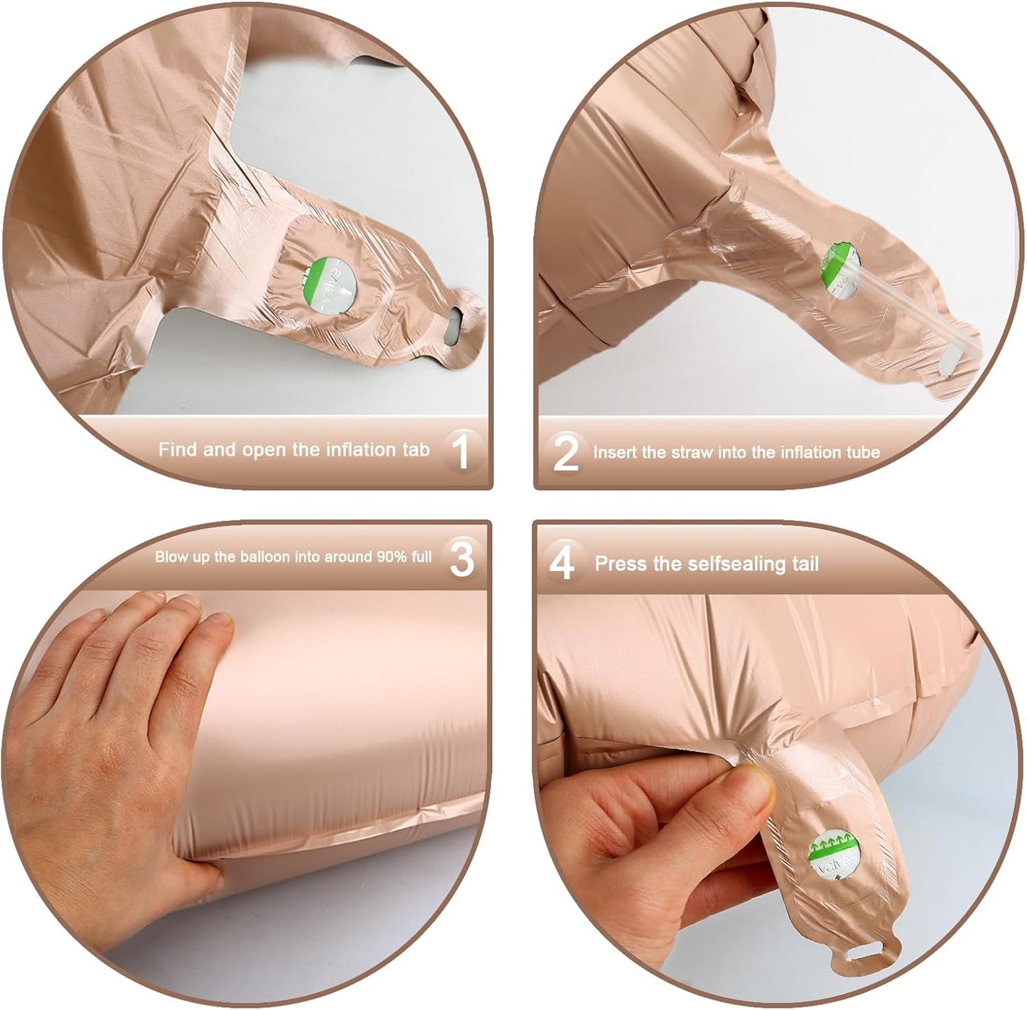 Large Light Brown 40 Inch Birthday Number 5 Balloon, Light Brown Five 5th 15 25 35 50 55 Birthday Anniversary Celebration Decorations, Foil Mylar Helium Numbers 5 Balloons Girl Boy Party Supplies