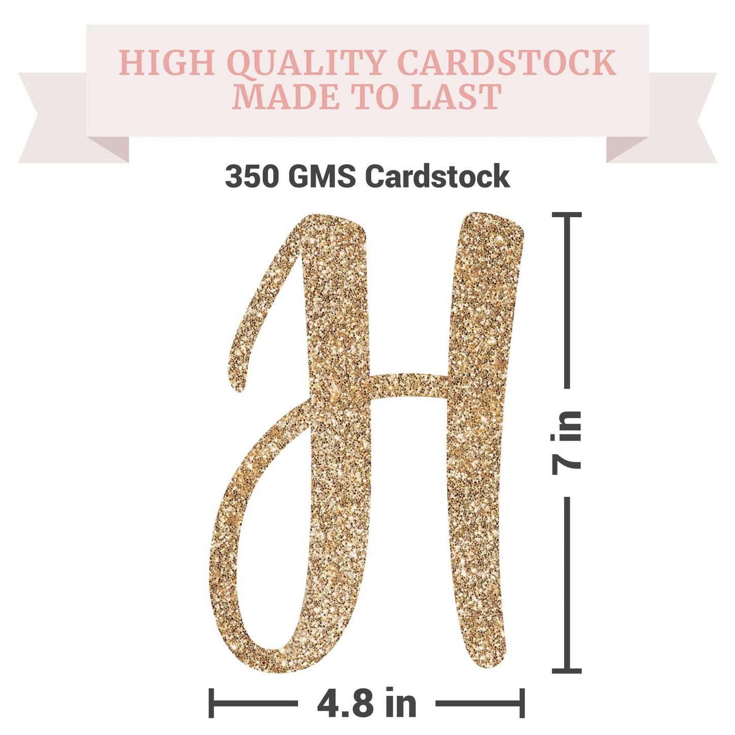 Pre-Strung Happy Anniversary Banner - Gold Glitter Anniversary Banner