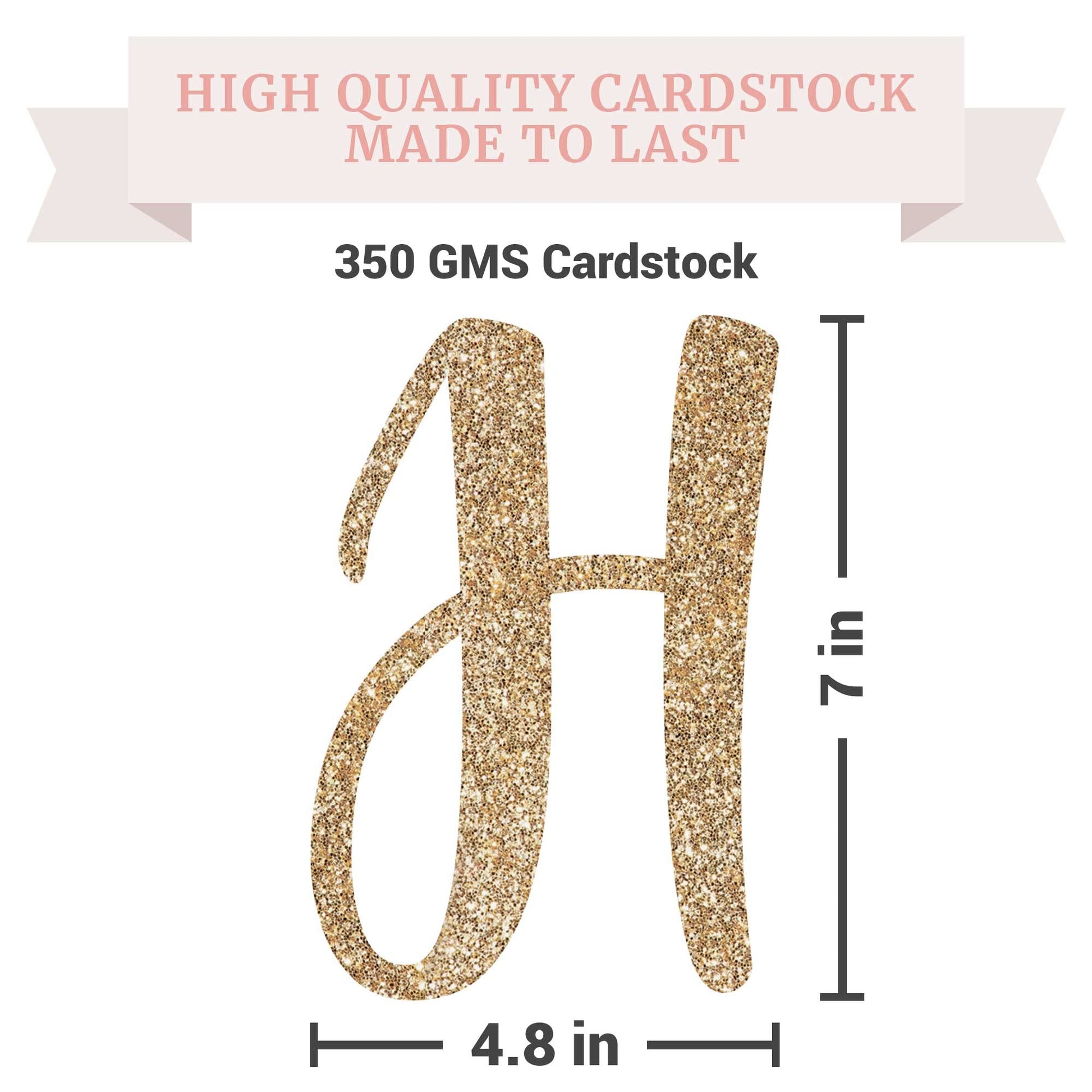 Pre-Strung Happy Anniversary Banner - Gold Glitter Anniversary Banner