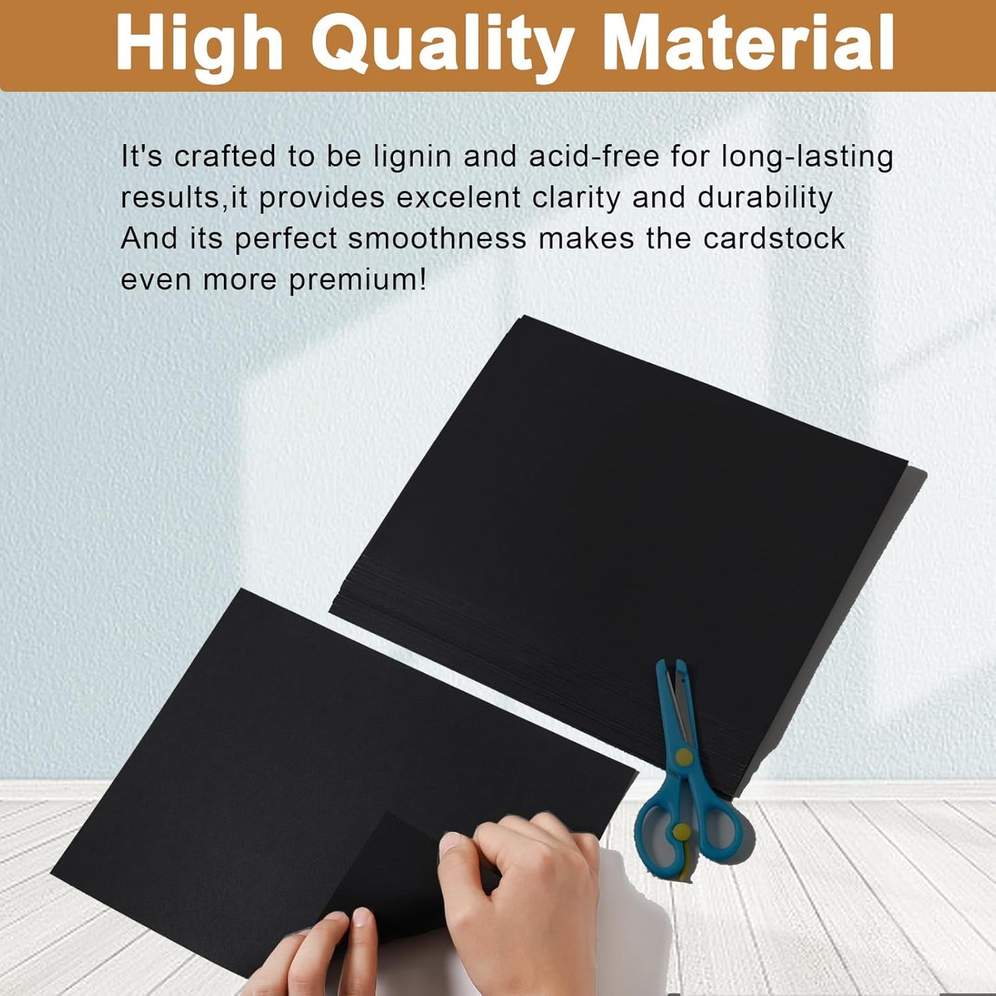 28 Sheets Black Cardstock 8.5 x 11 for Halloween, 92lb Heavyweight Black Construction Paper Card Stock for DIY Cards, Scrapbooking, Greeting Cards, Invitations