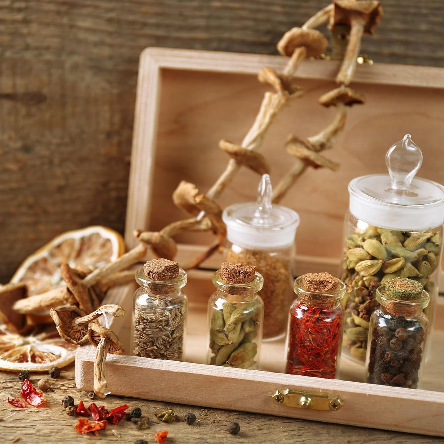 uxcell 10Pcs Mini Glass Bottles with Cork Stoppers, 10ml Small Clear Bottles Glass Empty Jars Vials for DIY Crafts Party Wedding Decor Favors