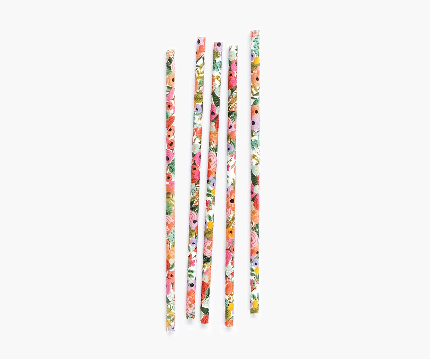 RIFLE PAPER CO. Garden Party Paper Straws, Set of 25, Printed in Full Color