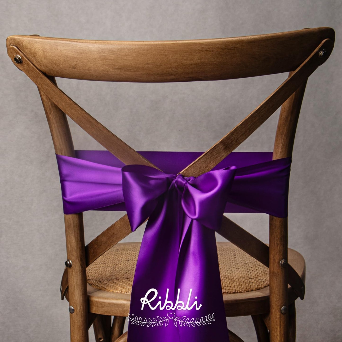 Ribbli Purple Satin Ribbon 4 Inch Wide Purple Ribbon for Wedding Chair Sash Grand Opening Ceremony Big Bows Gift Wrapping Floral Crafts Cake Decor-Double Faced Satin Continuous 10 Yards