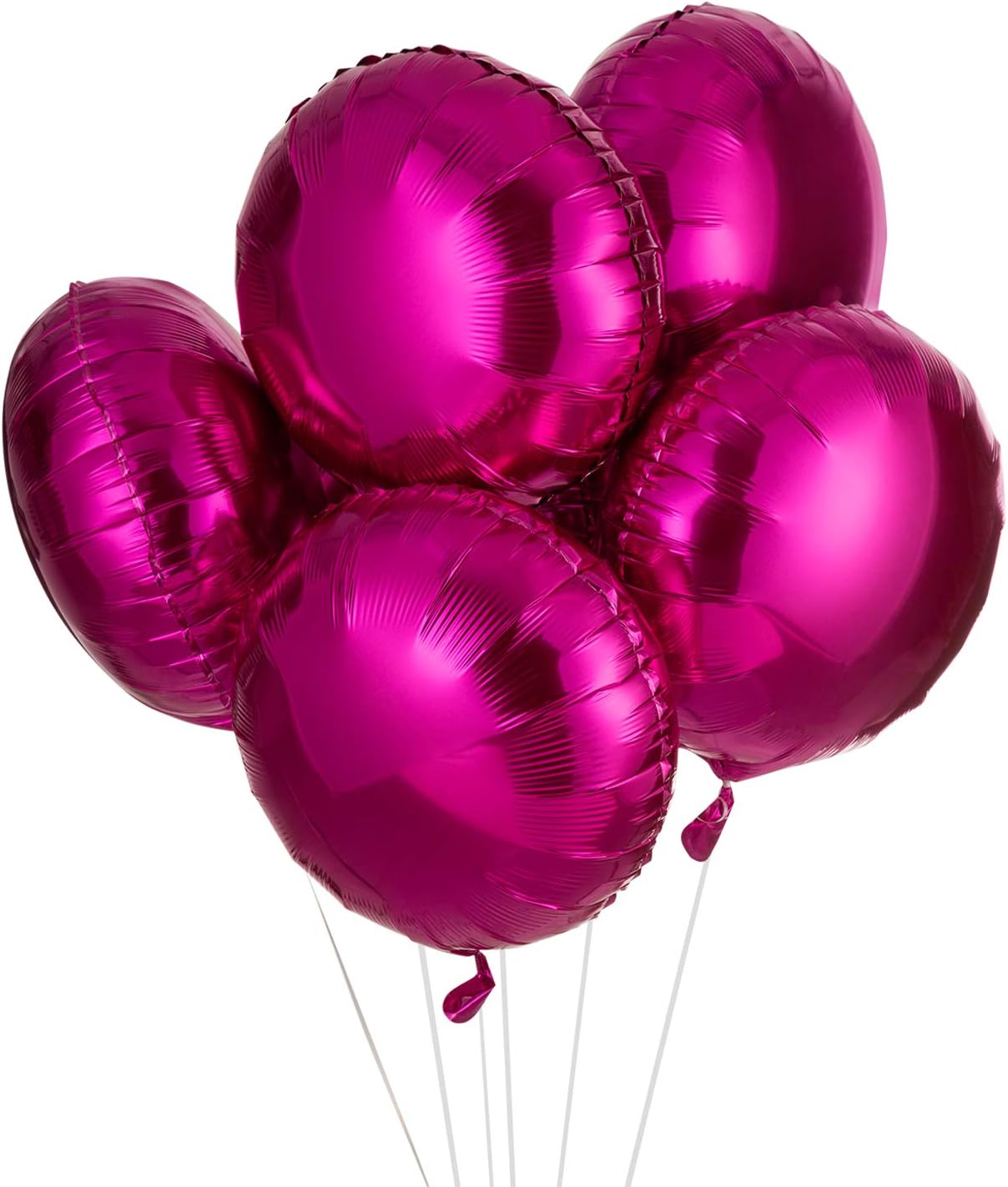 Hot Pink Round Balloon 18 Inches Foil Balloons Mylar Helium Balloons for Birthday Party Wedding Baby Shower Decorations, Pack of 20