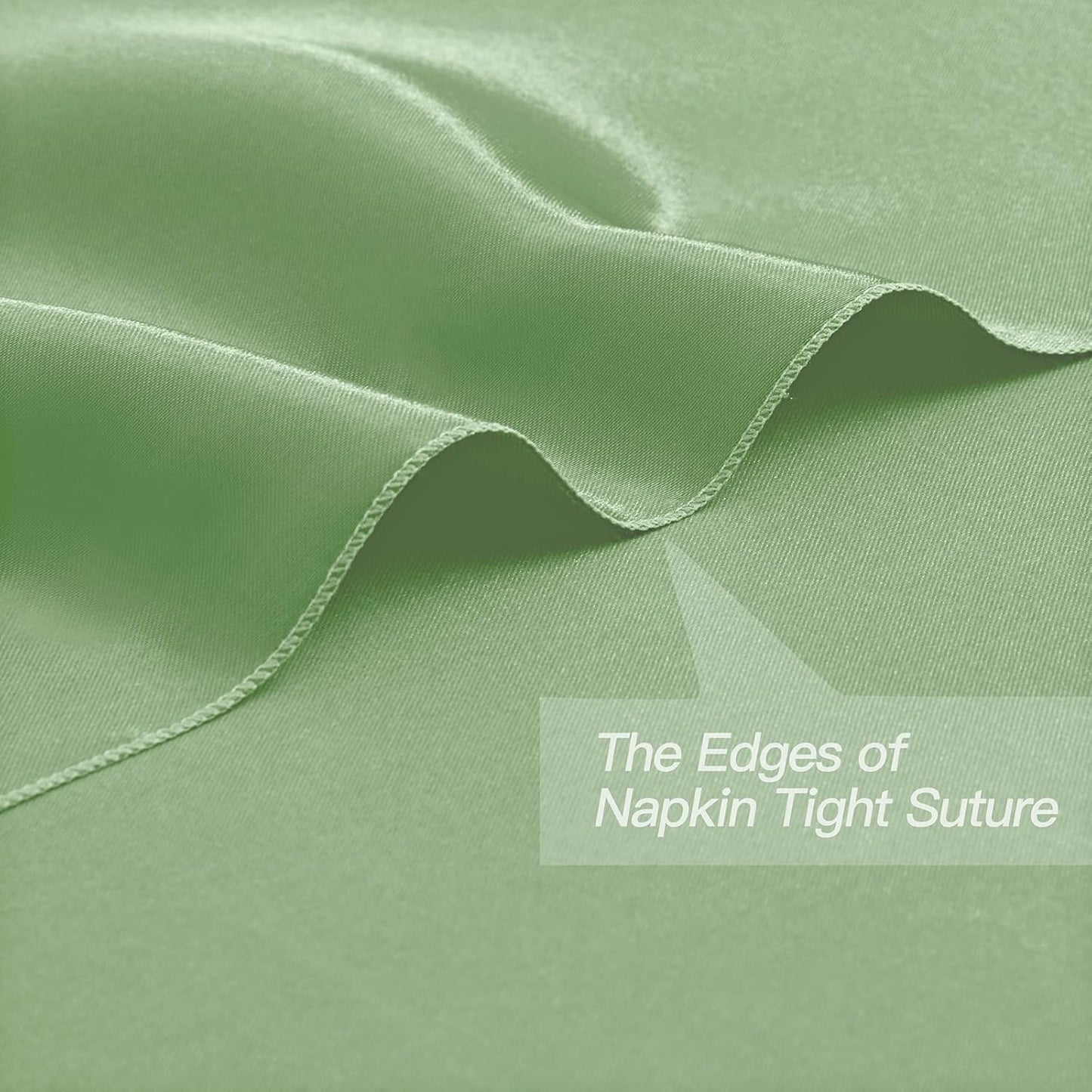 P Pothuiny 24 Pcs Silky Sage Green Satin Napkins 17 x 17 Inches, Square Smooth Wedding Dinner Napkins Satin Cloth Napkins Table Napkins for Banquet Party Restaurant Decor, Thanksgiving, Christmas