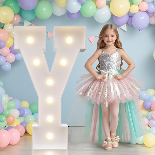 JoyMuse Marquee Letters 3 Feet Tall, Light Up Letters 3FT with Lights, Large Letters for Party, Letter Y Light Up Letters for Baby Shower Wedding Proposal Graduation Birthday Decorations