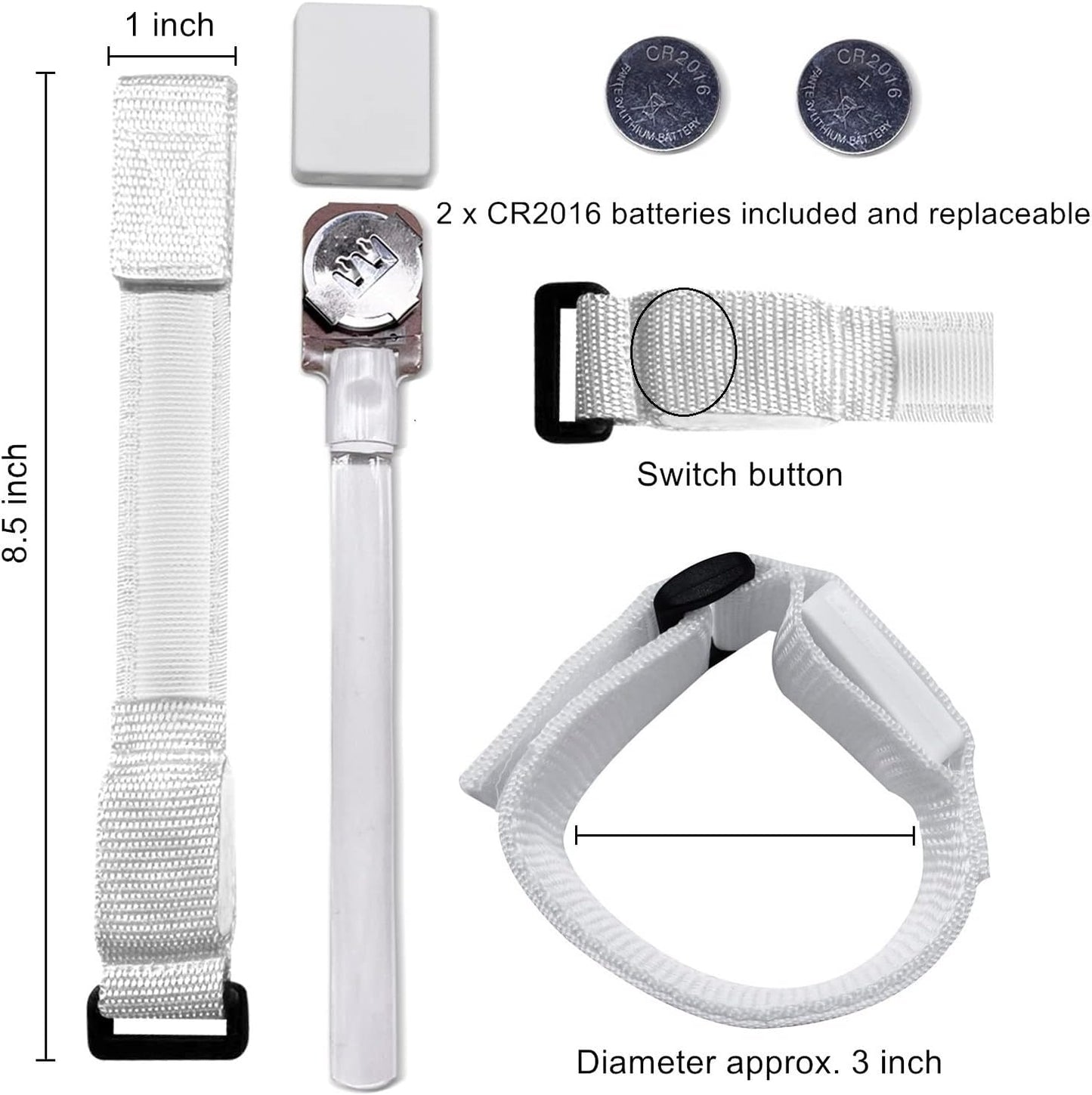 M.best 8pcs LED Light Up Bracelets Glow Flashing Wristbands Glow in The Dark Party Supplies for Wedding, Raves, Concert, Camping,Sporting Events, Party