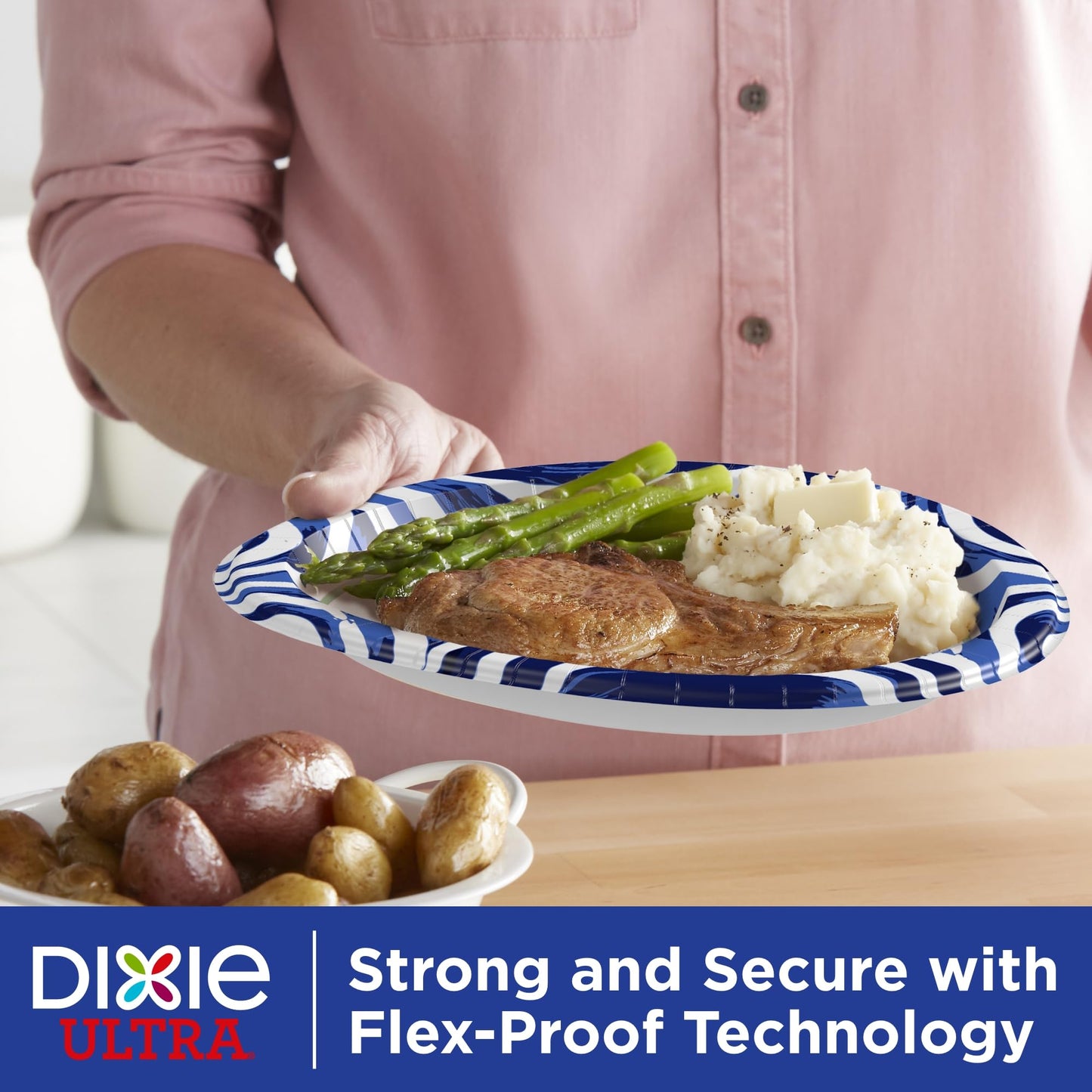 Dixie Ultra, Large Paper Plates, 10 Inch, 172 Count (4 packs of 43 plates), 3X Stronger*, Heavy