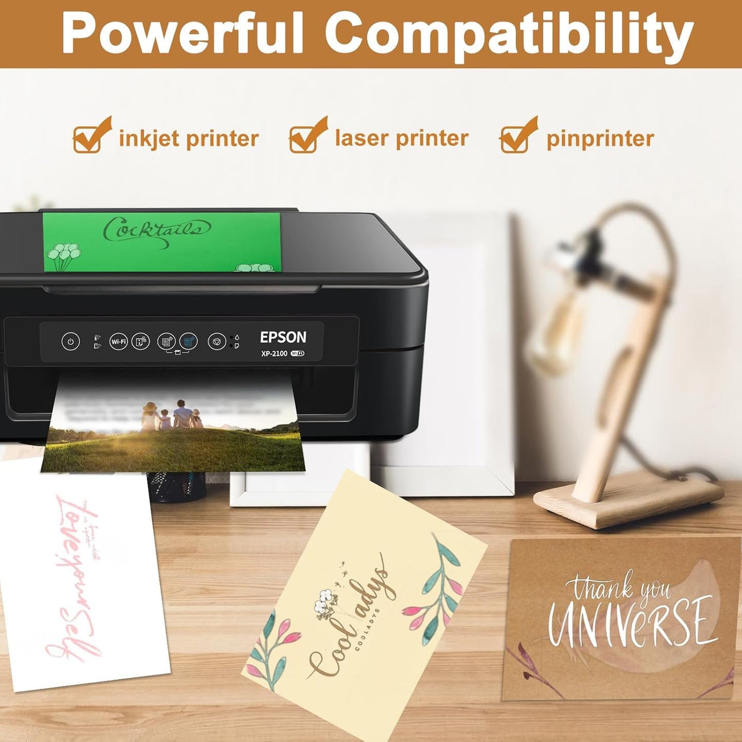 28 Sheets Brown Cardstock 8.5 x 11 Printer Paper, 92lb Heavyweight Paper Card Stock for Greeting Cards, Wrapper, Office, Stationery, Invitations, Certificate