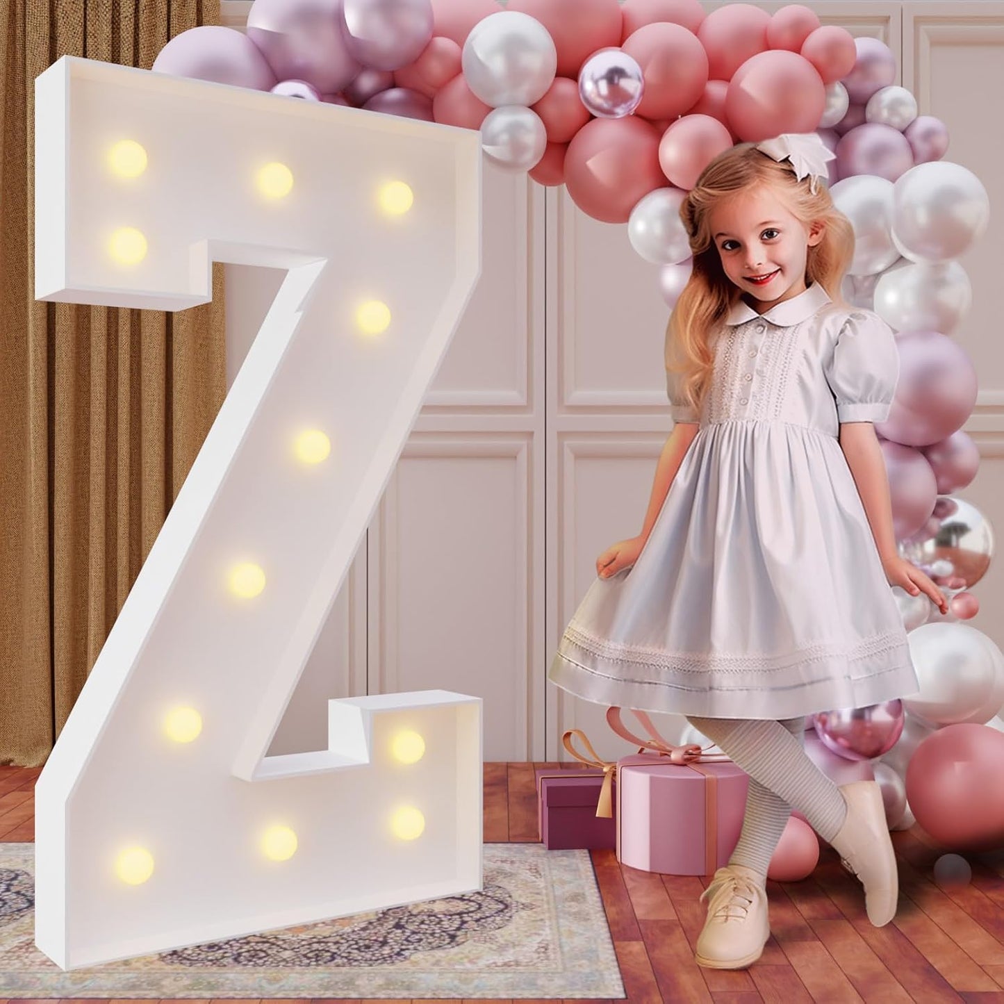 imprsv 4FT Marquee Light Up Letters for Birthday Party Decorations Large Marquee Letters for Wedding Event Bridal Shower Engagement Anniversarty Party Decor,Letter Z