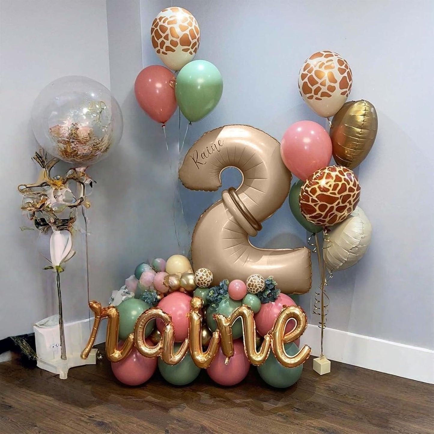 Nude Number 1 Balloons, 40 Inch Tan 1st Birthday Foil Balloon for Boys Girls, Giant Self Inflating Apricot Helium Foil Number Balloons 0-9 for Women Men 1st 11th Anniversary Party Decorations Supplies