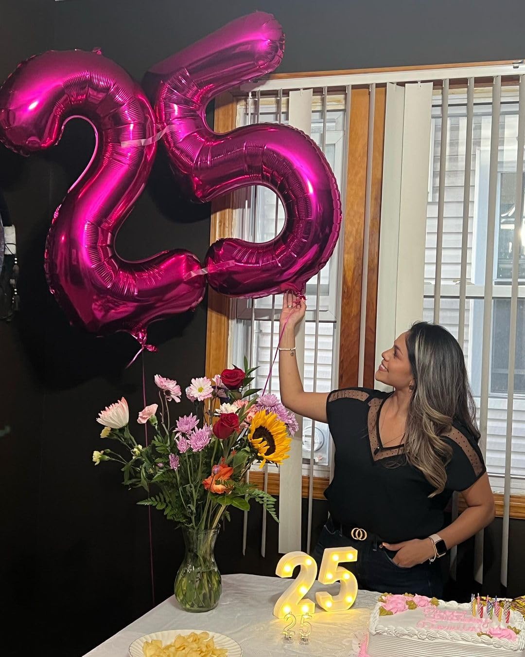 Hot Pink 5 Balloon - Number Balloon 40 Inch, 5th Hot Pink Decorations