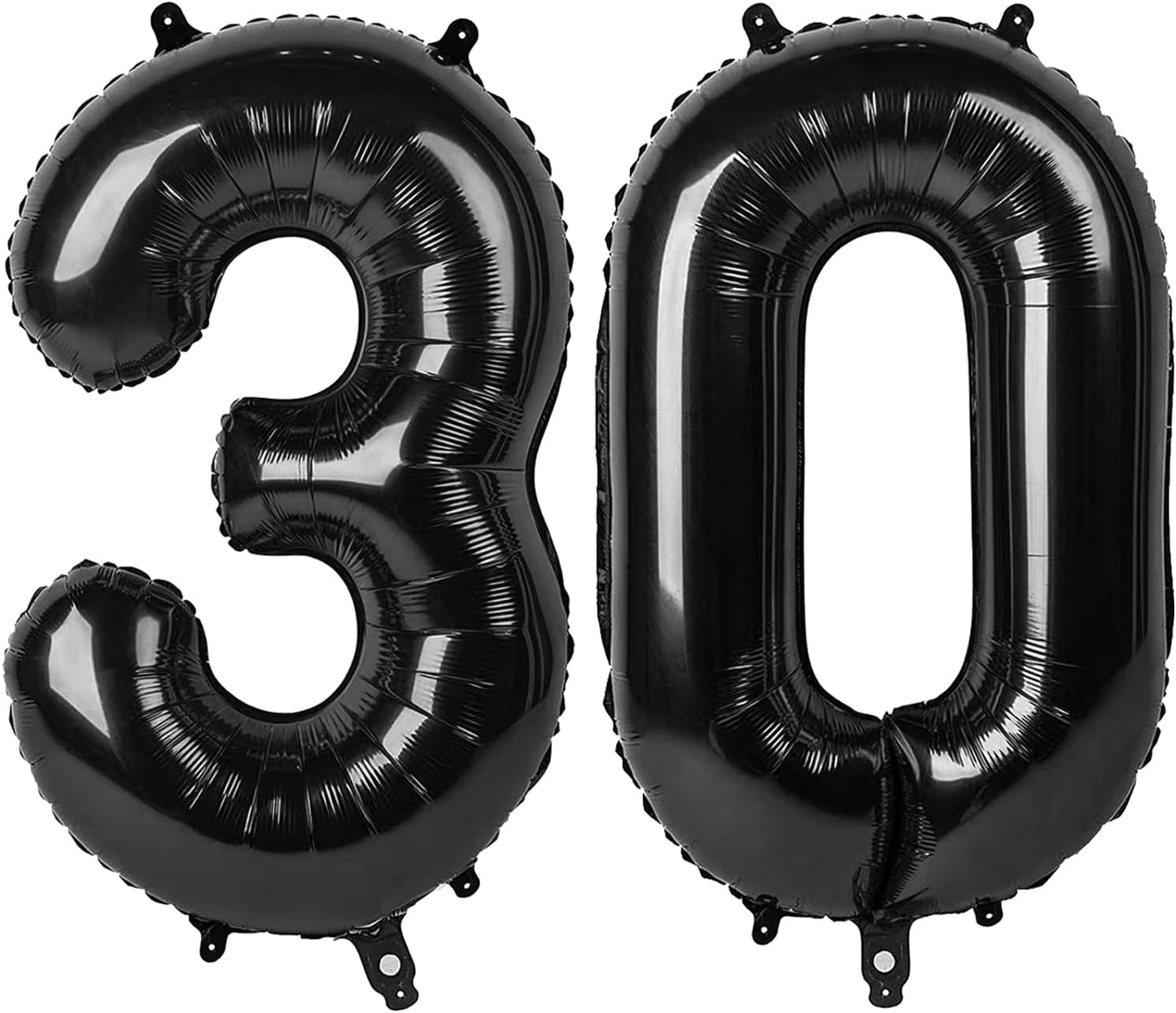 Black 40 Inch 30 Number Balloons, Balloon Decorations for 30 Birthday, Foil Giant 30 Birthday Graduations Anniversary Party