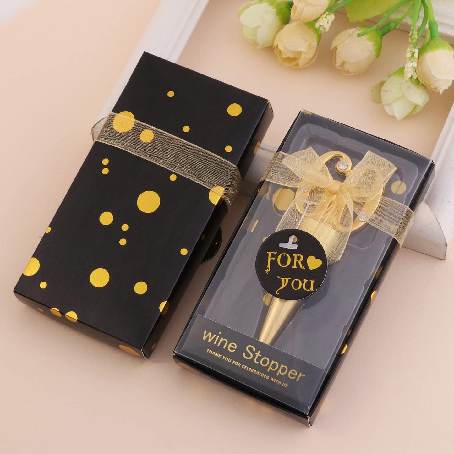 24 Pack 60 Birthday For Guests Wine Cork Beer Wine Cork champagne Bottle With Gift Box For Wedding Gift Party Favor Decoration