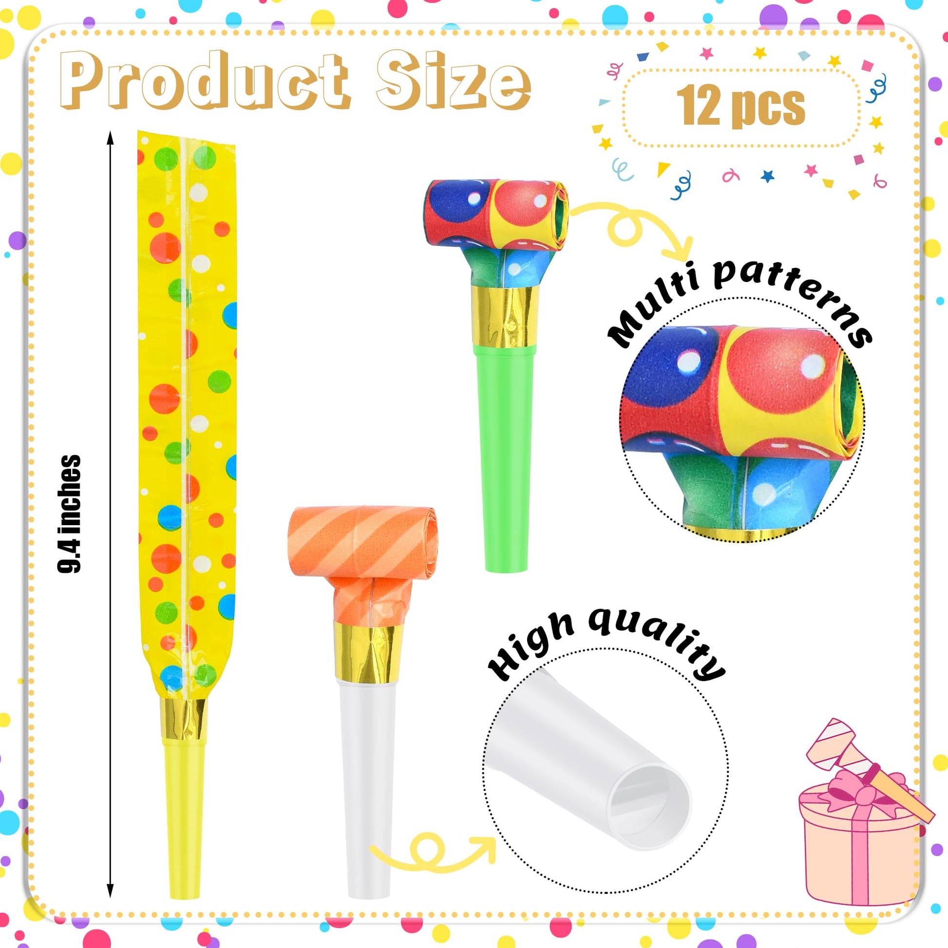 Senqiclound 12 Pcs Party Blowers
