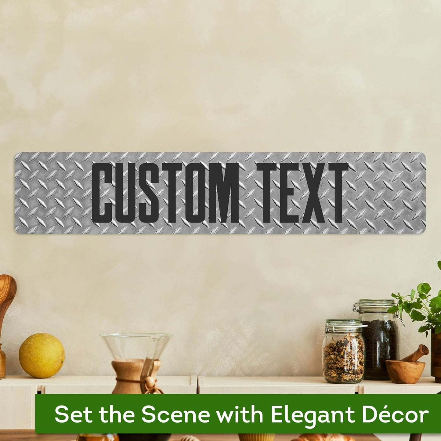 Custom Sign, Custom Street Sign, 11 Font Colors, 13 Font Styles, 4 Hole Options, 22 Sizes, 6x30 Inches, Rust Free DiBound, Fade Resistant, Made in USA by My Sign Center (Diamond Metal)