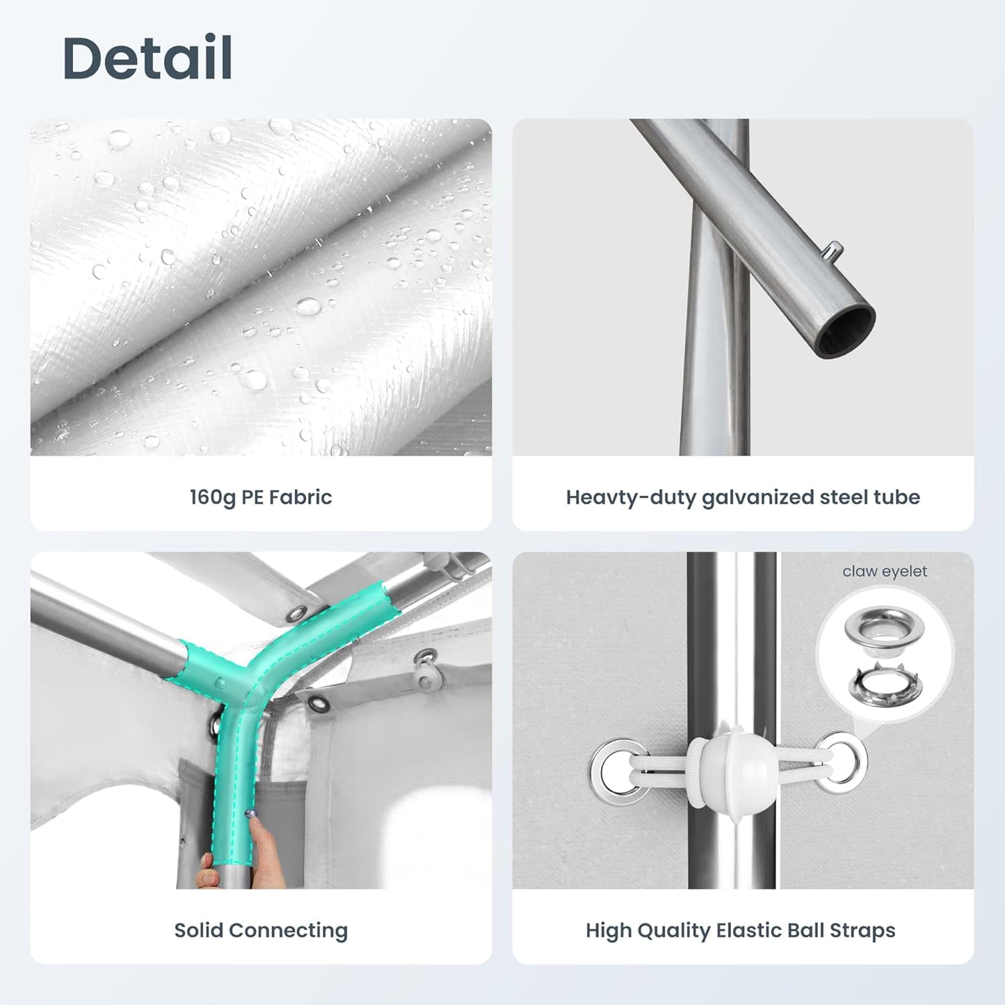 PHI VILLA 20'x16' Outdoor Heavy Duty Party Tent Large Commercial Canopy Wedding Event Shelter with Removable Sidewalls & 3 Storage Bags for Patio Outdoor Garden Events, White