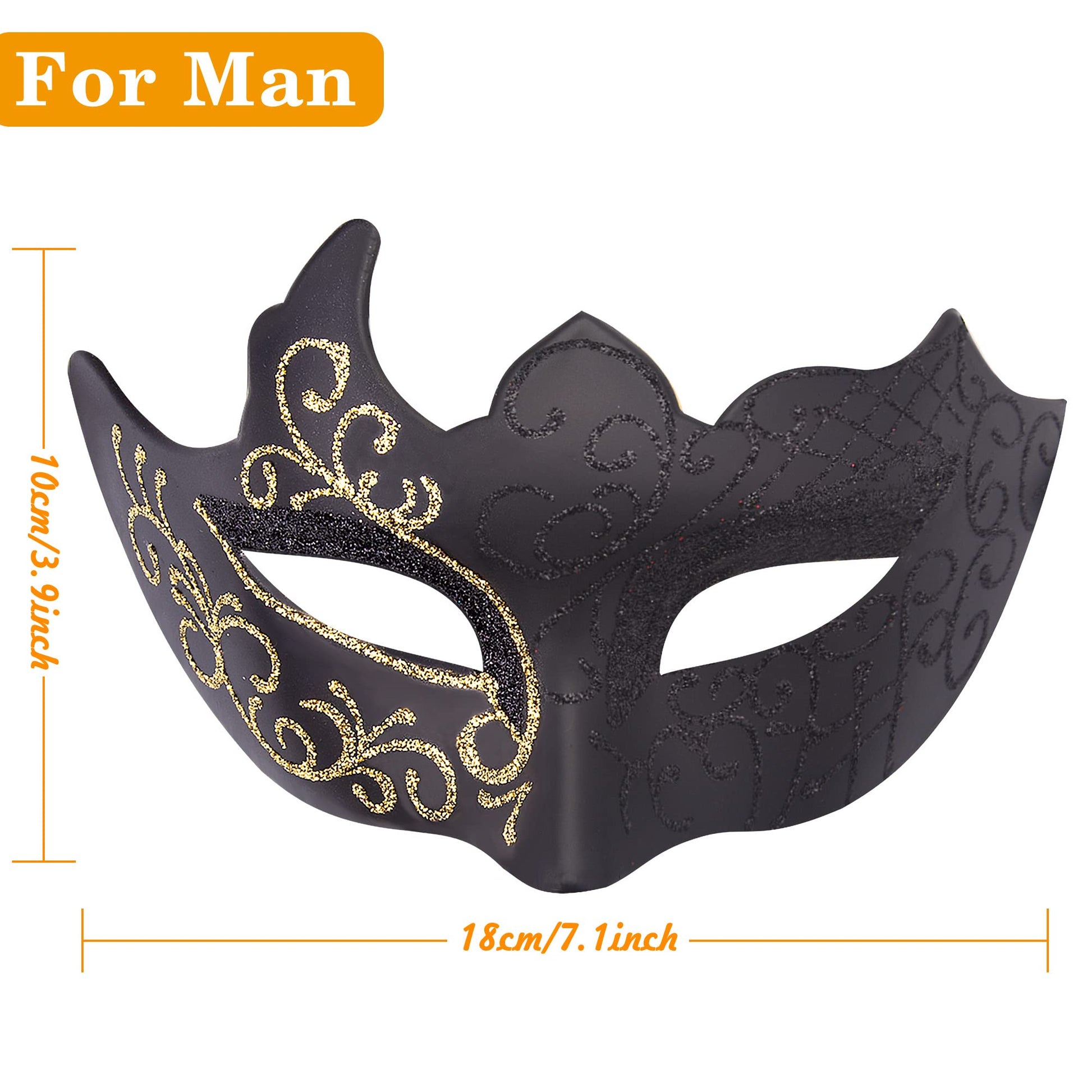 SIQUK Couple Masquerade Masks Plastic Venetian Party Mask Halloween Costume Mask Rhinestone