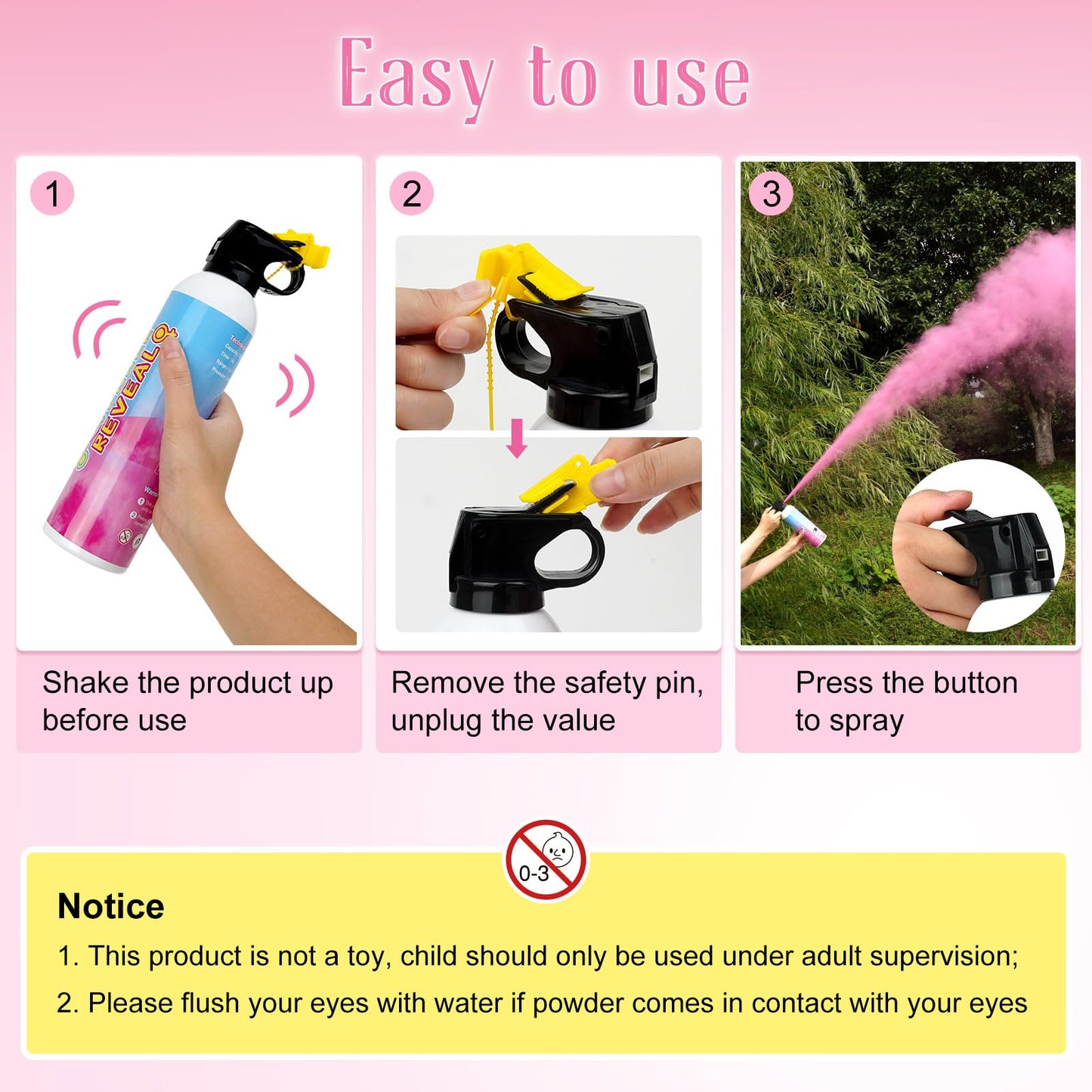 Merear Gender Reveal Fire Extinguisher 2 Packs, Gender Reveal Ideas, Baby Girl Reveal Party Ideas