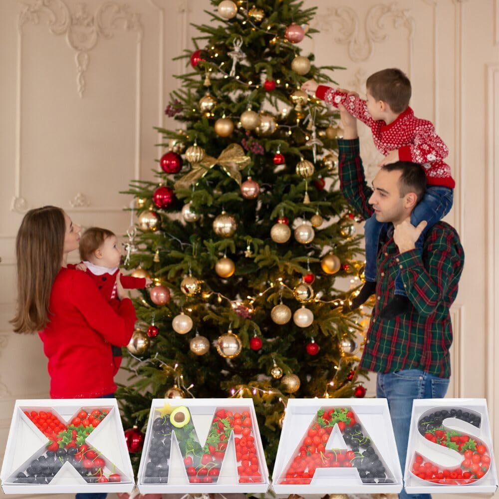 12" Fillable Cardboard Letter Charcuterie Gift Cupcake Box With Cover Sweets Packaging (S)