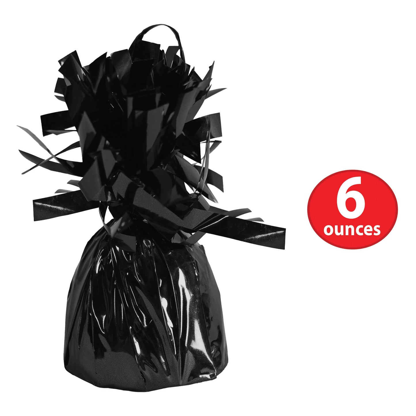 Beistle Wrapped Balloon Weight – 6 Pack, Black Balloon Centerpiece and Bouquet Holders, Party